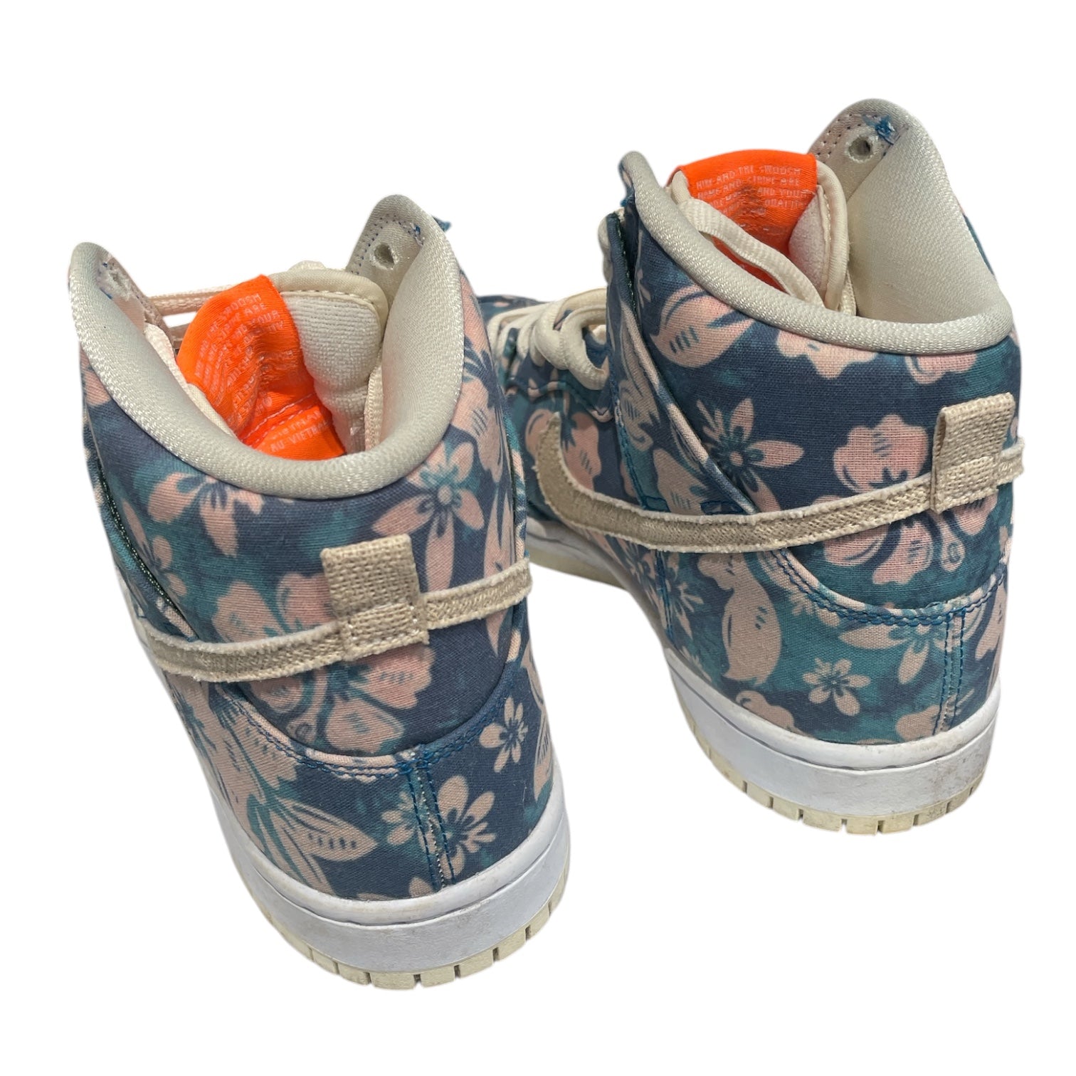 NIKE/Hi-Sneakers/US 8/Floral Pattern/Cotton/BLU/DUNK HI HAWAII view 2