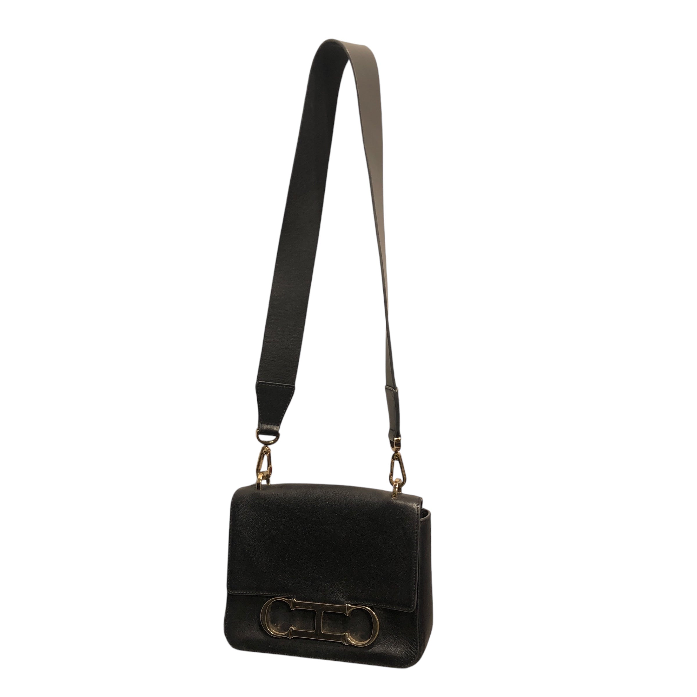 CAROLINA HERRERA/Cross Body Bag/Leather/BLK/INITIALS view 1