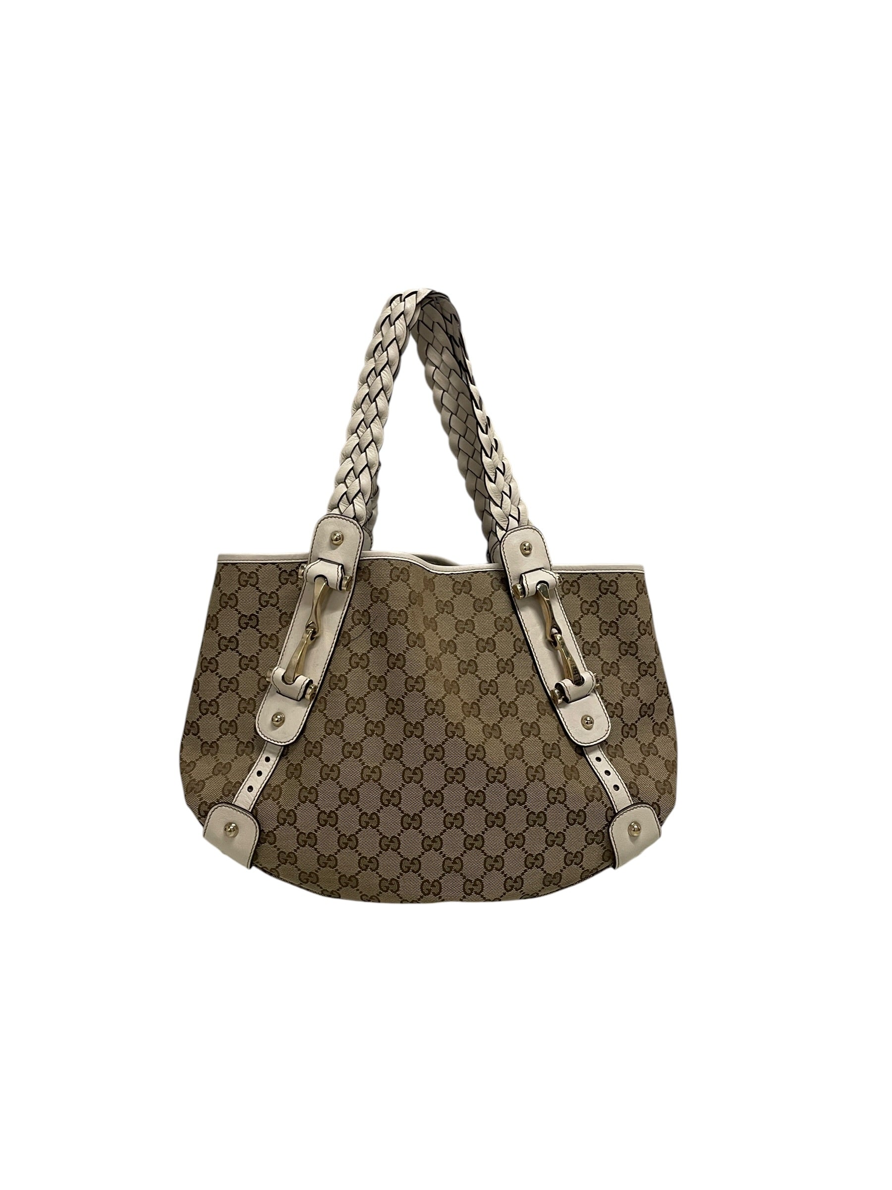 GUCCI/Tote Bag/Monogram/BEG/GG/ HORSEBIT/ BRAIDED HANDLE view 1