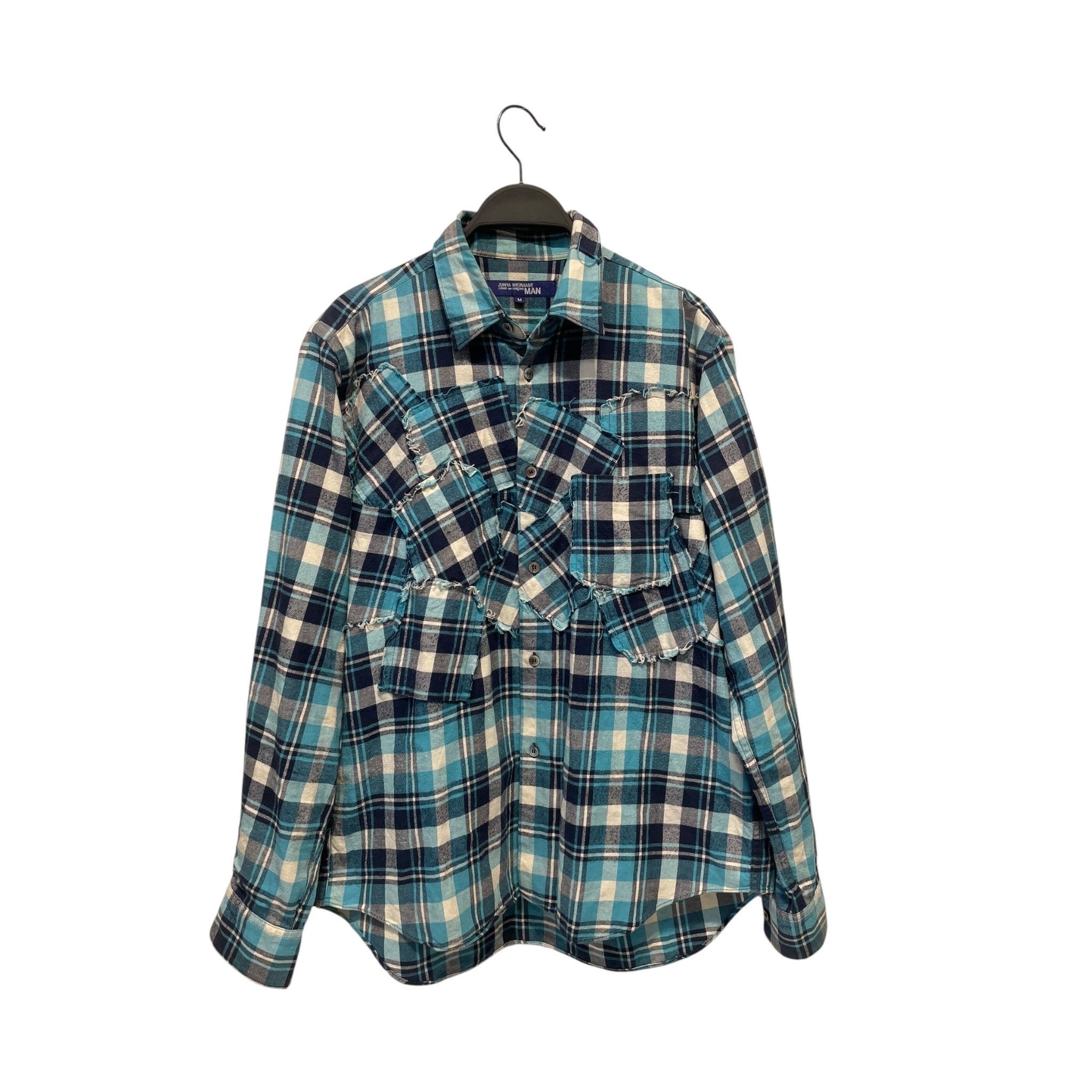 JUNYA WATANABE COMME des GARCONS MAN/LS Shirt/M/Cotton/BLU/Hombre Check/MULTI POCKET L/S SHIRT view 1