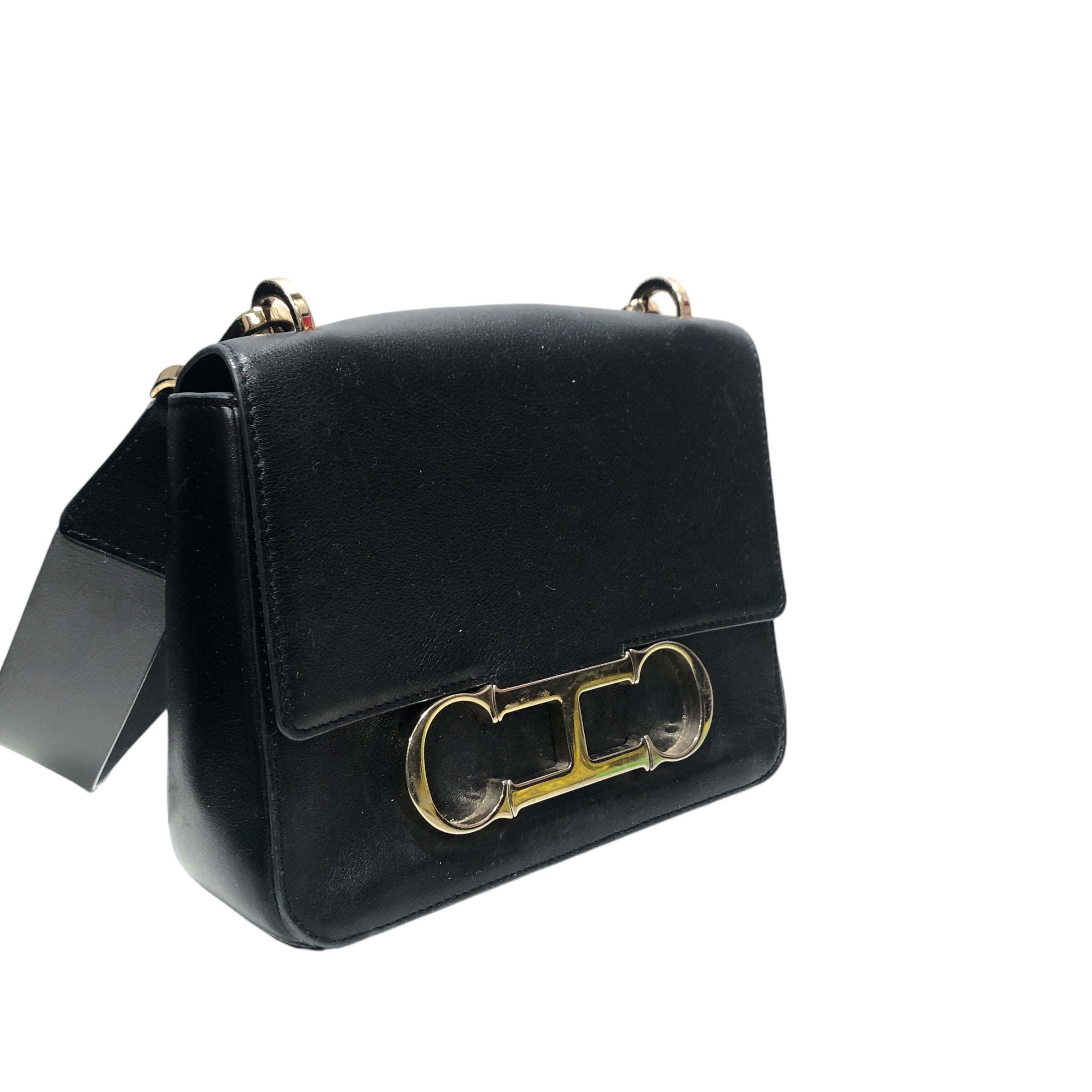 CAROLINA HERRERA/Cross Body Bag/Leather/BLK/INITIALS view 3