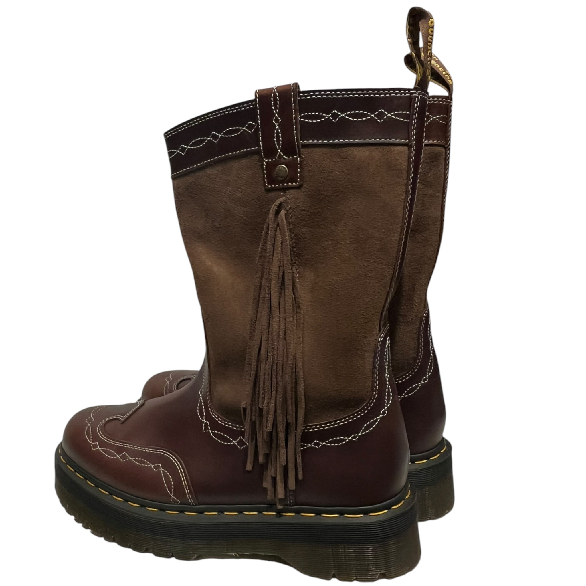 Dr.Martens/Cowboy Boots/US 12/Leather/BRW/QUAD MID DR view 2