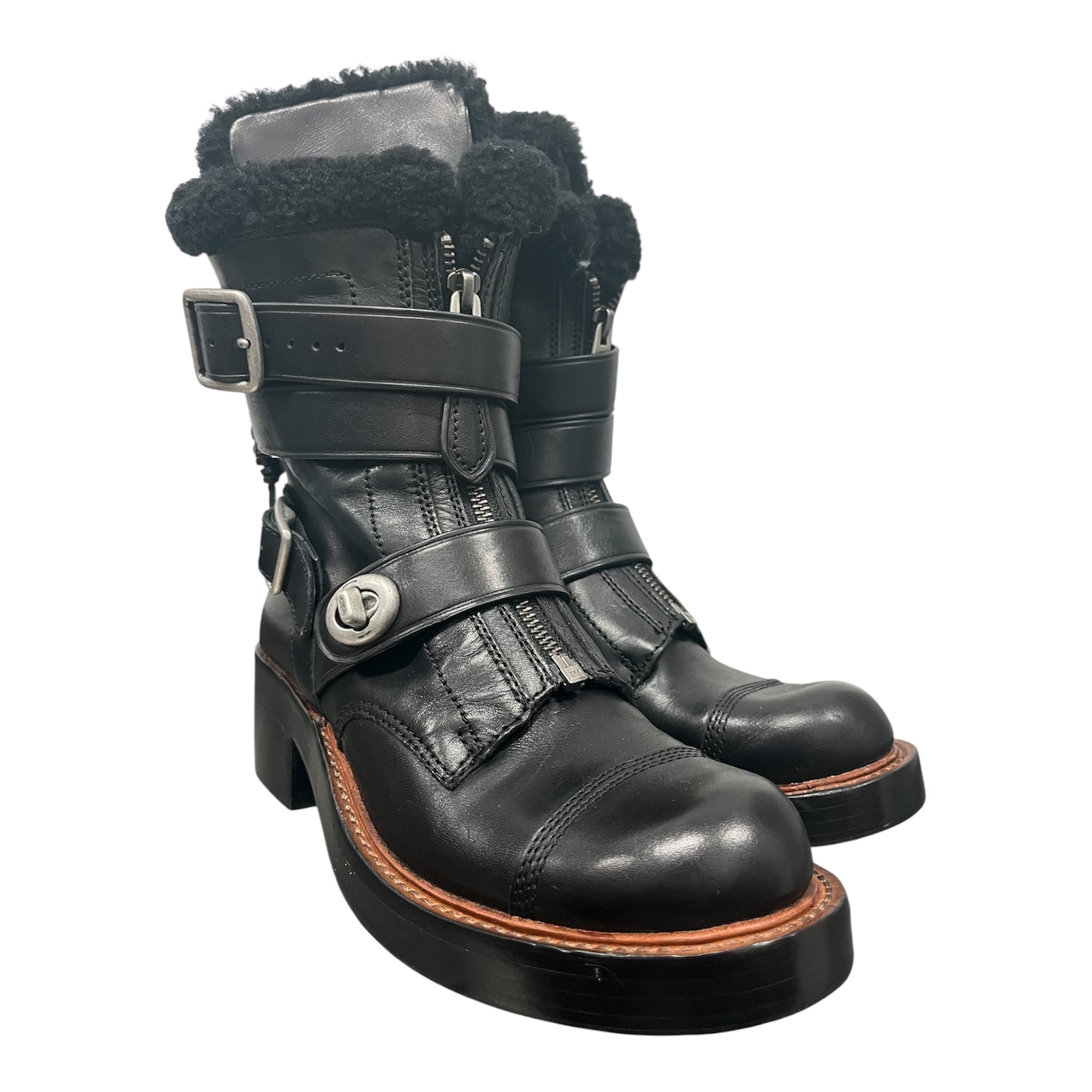 COACH/Boots/US 6.5/Leather/BLK/ view 1