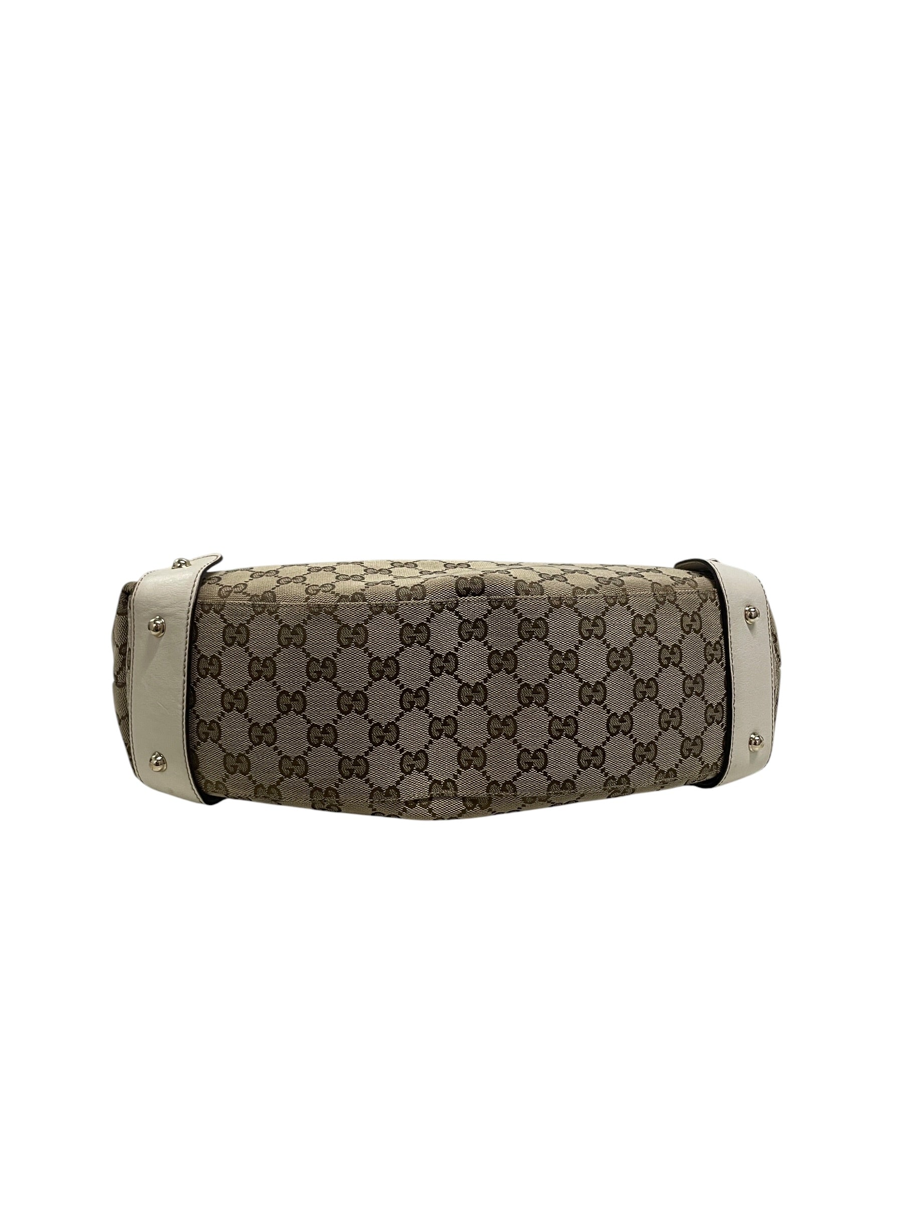 GUCCI/Tote Bag/Monogram/BEG/GG/ HORSEBIT/ BRAIDED HANDLE view 3