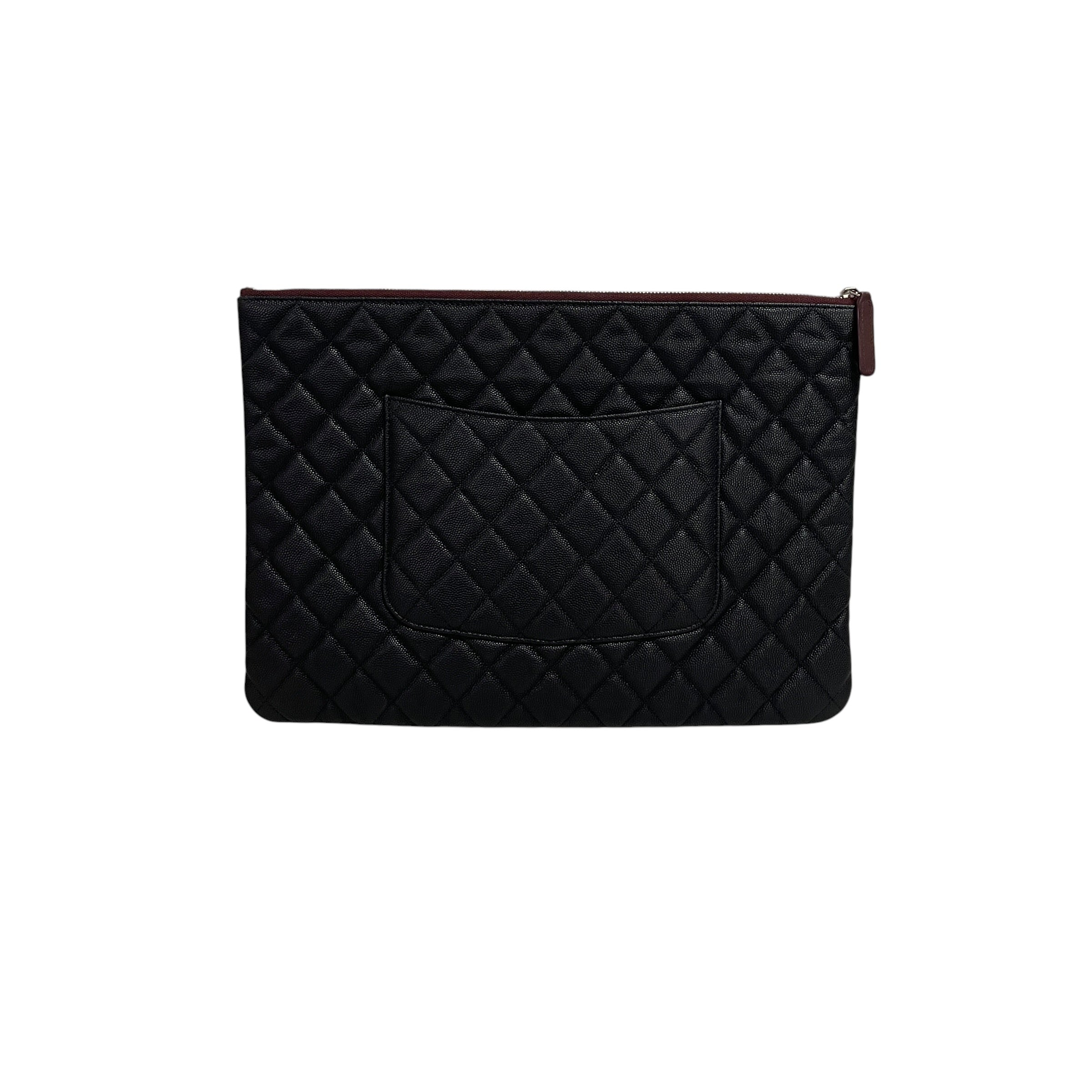 CHANEL/Clutch Bag/Leather/BLK/QUILTED view 2