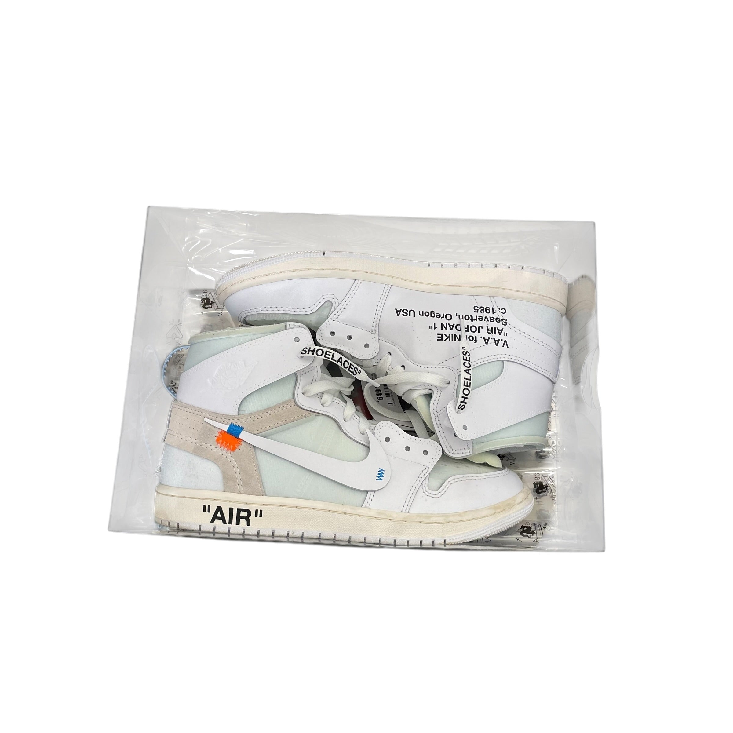 NIKE/OFF-WHITE/Hi-Sneakers/US 8.5/Cotton/WHT/JORDAN 1 V.A.A view 9