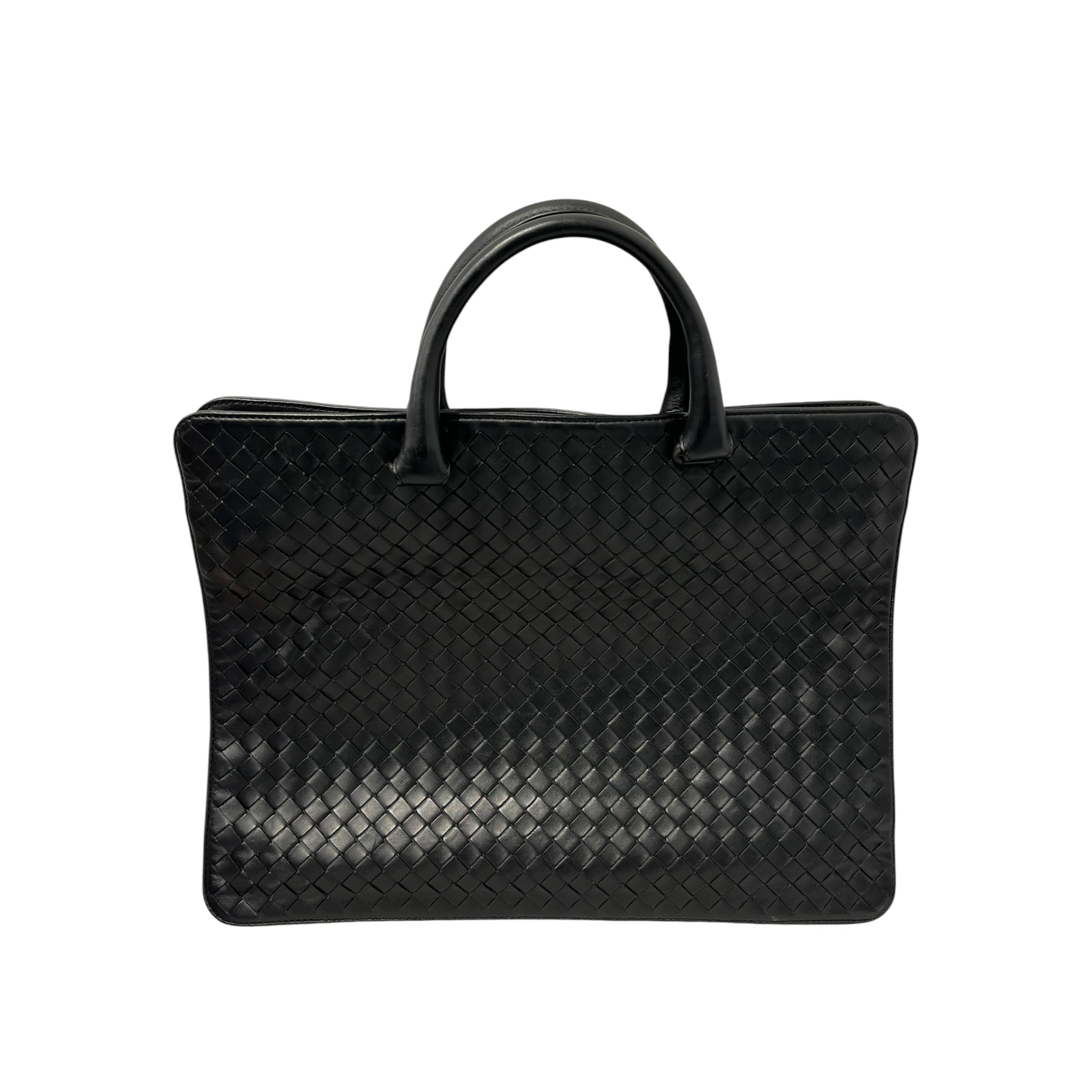 BOTTEGA VENETA/Briefcase/Leather/BLK/nappa intrecciato business view 2