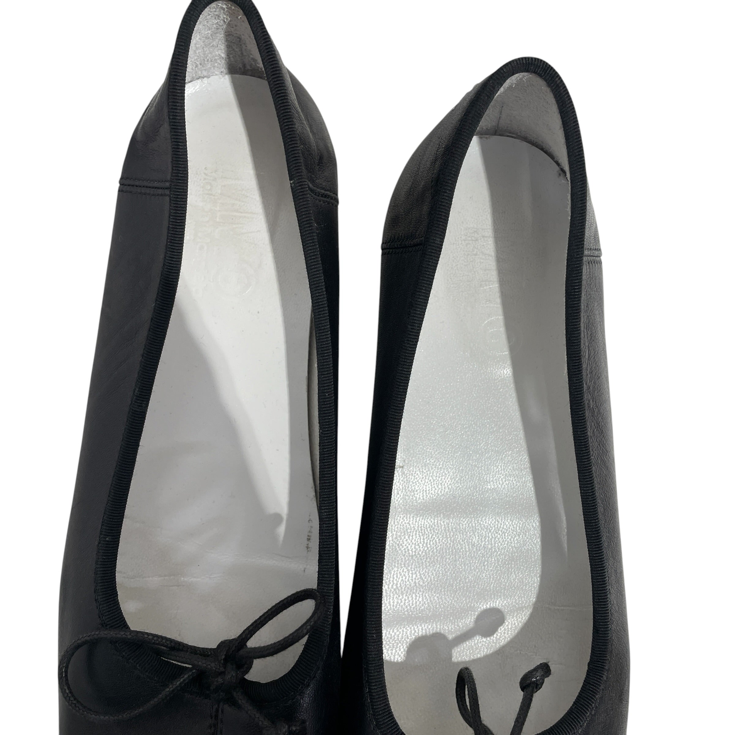 MM6/Flat Shoes/EU 39.5/Leather/BLK/ANATOMIC BALLET FLAT view 3