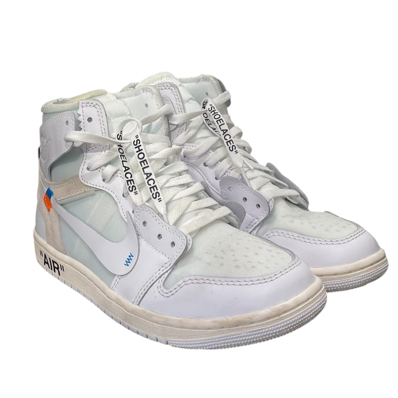 NIKE/OFF-WHITE/Hi-Sneakers/US 8.5/Cotton/WHT/JORDAN 1 V.A.A view 1