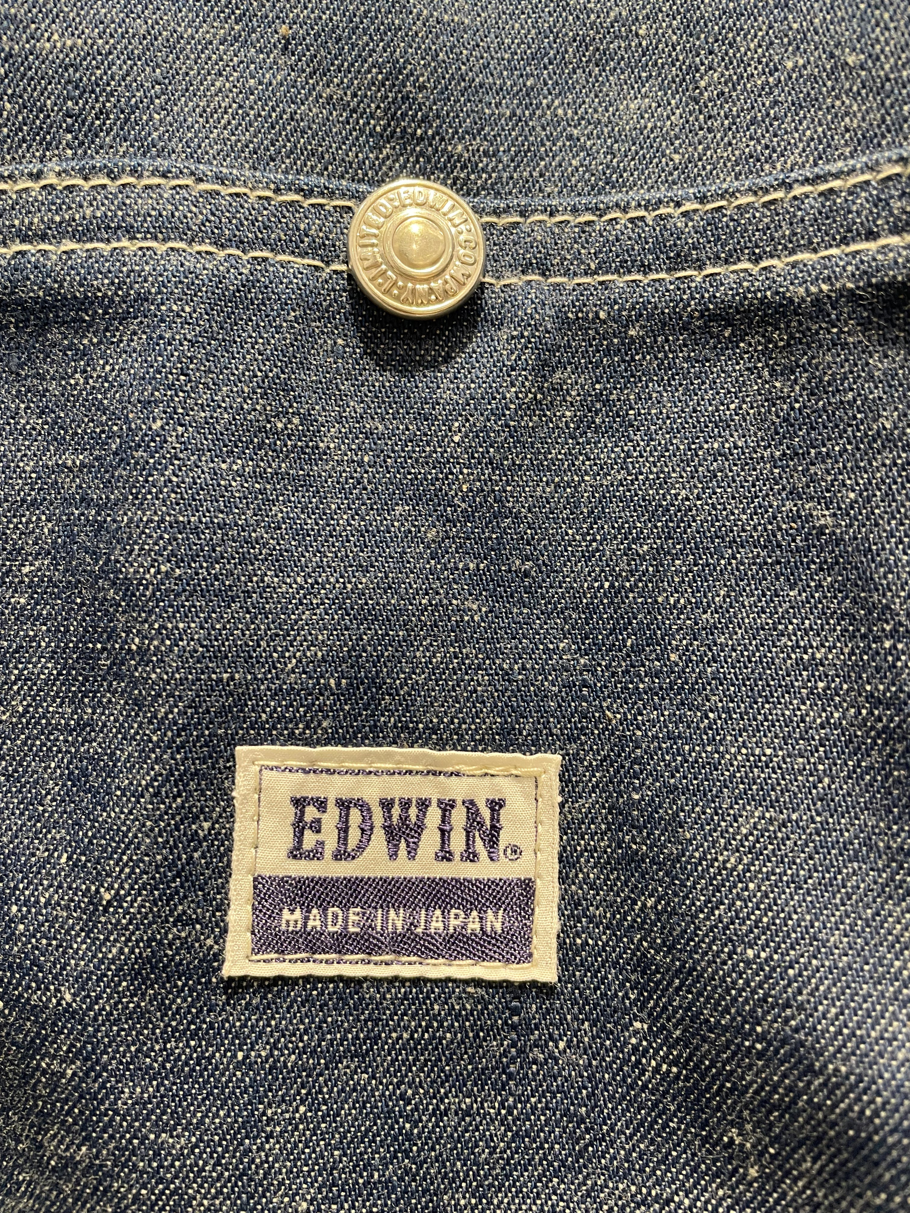 EDWIN/Denim Jkt/M/Denim/BLU/Coverall Jacket view 3