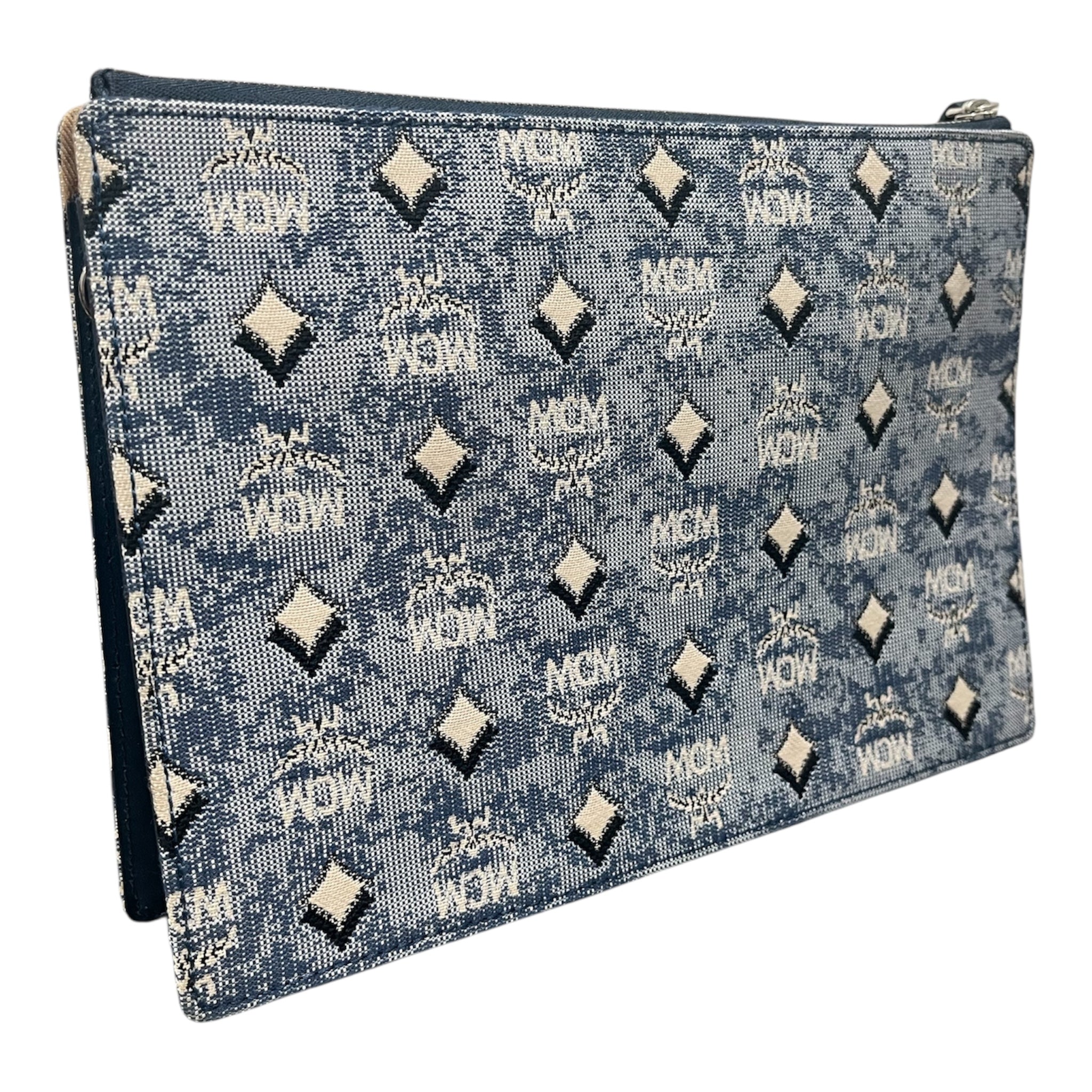 MCM/Clutch Bag/Monogram/Cotton/BLU/10112510 view 2