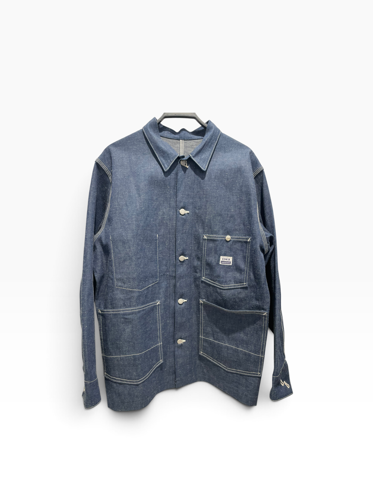 EDWIN/Denim Jkt/M/Denim/BLU/Coverall Jacket view 1