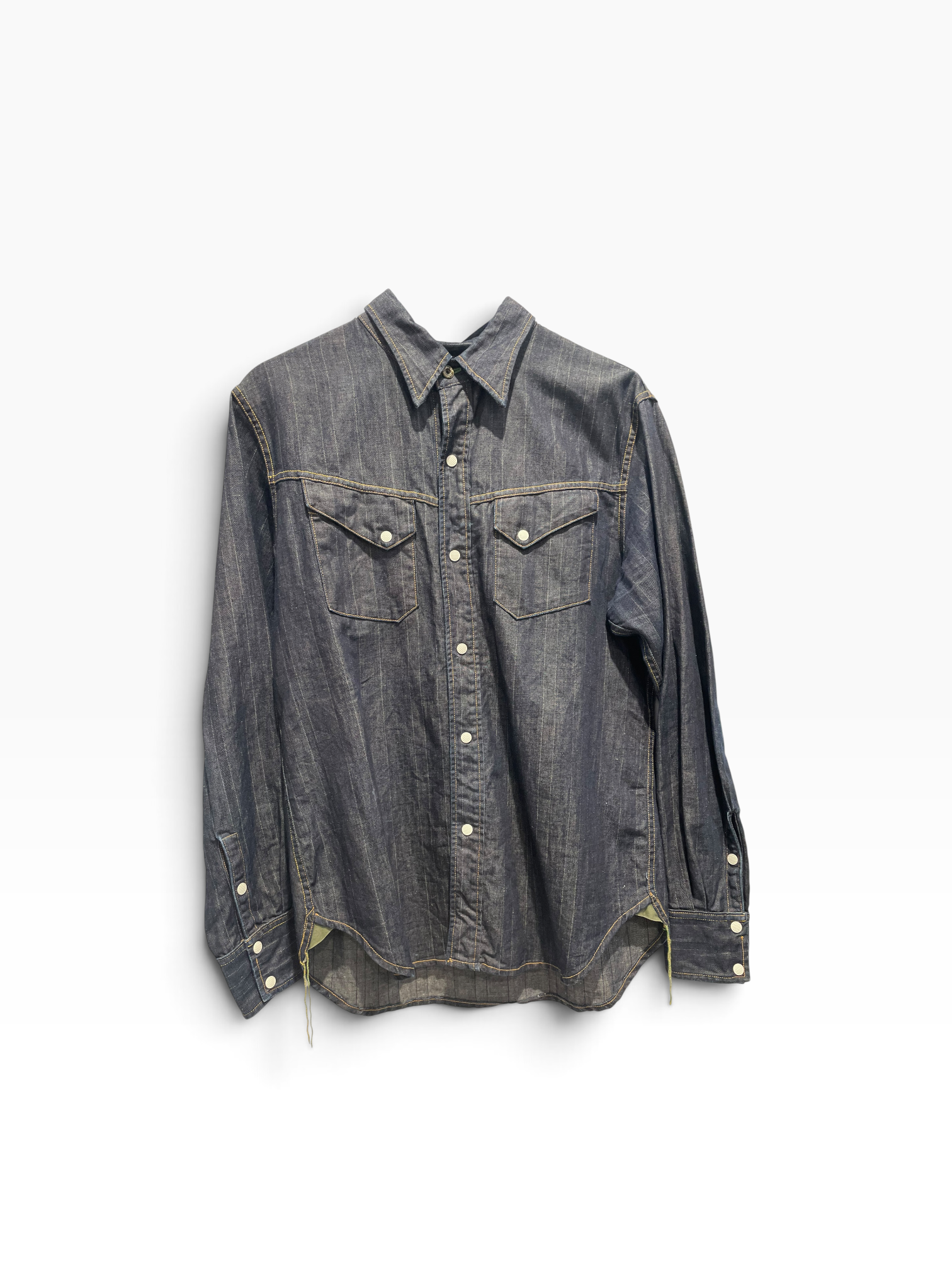 SUGAR CANE/Shirt/L/Denim/BLU/Mister freedom white buttons view 1
