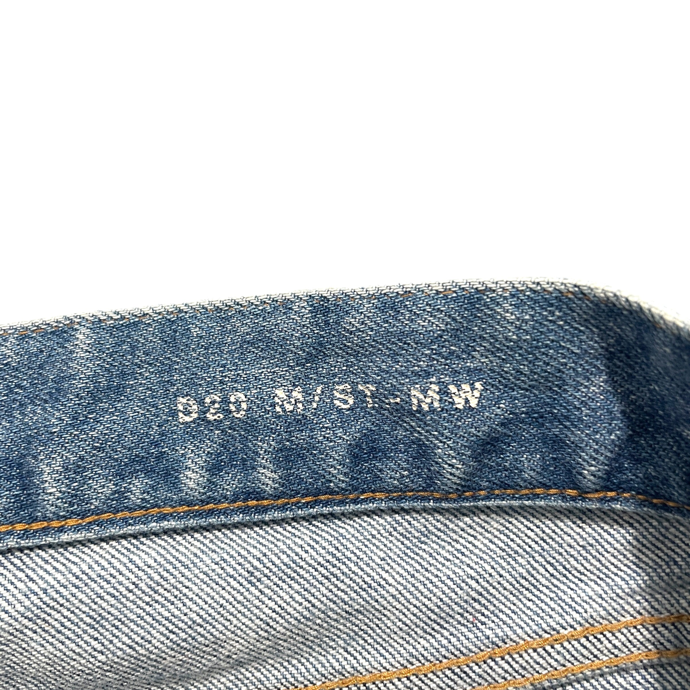 SAINT LAURENT/Straight Pants/31/Denim/BLU/High-waisted/90's High-Rise Cropped D20 view 3