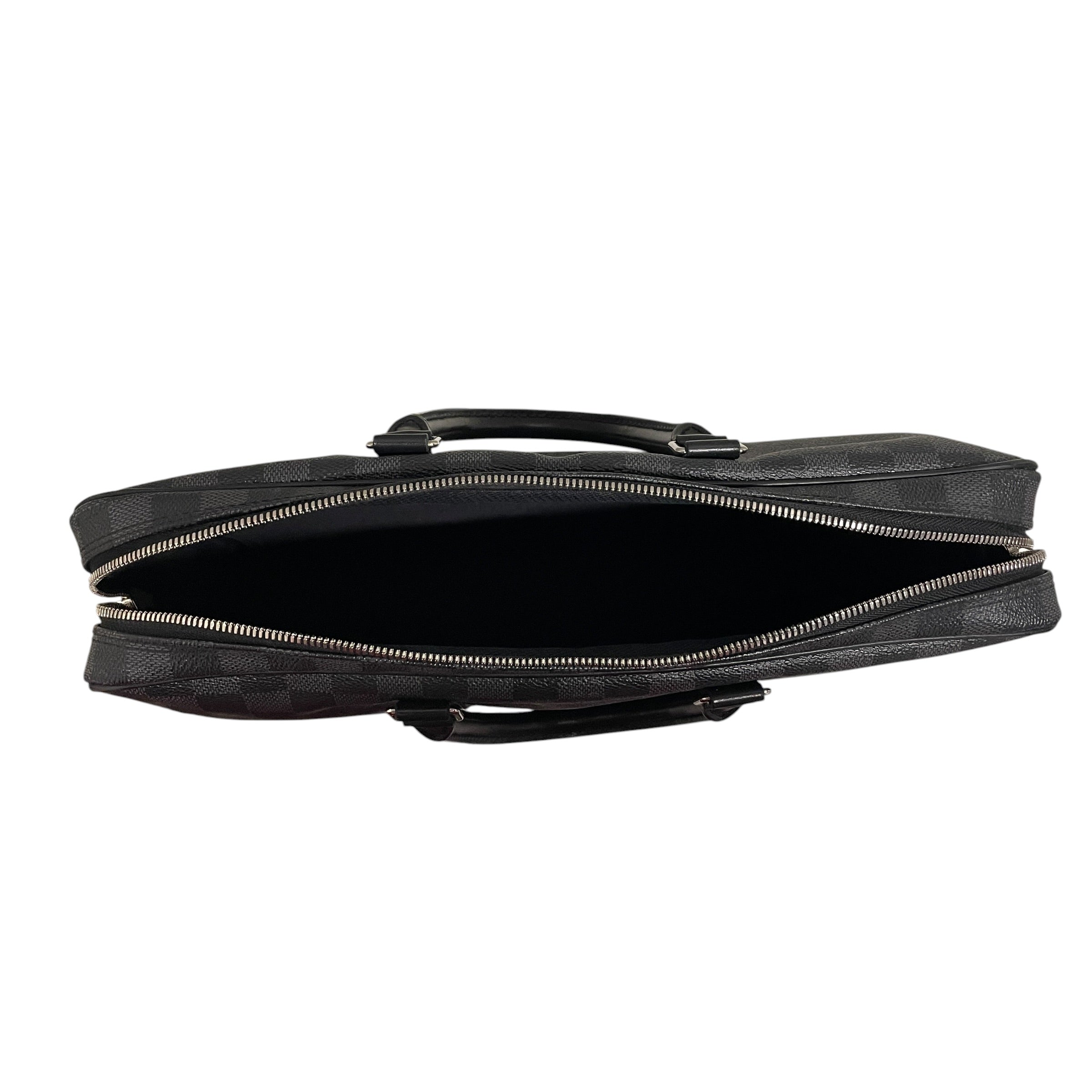 LOUIS VUITTON/Briefcase/Leather/BLK/PORTE VOYAGE/ DAMIER EBENE view 4