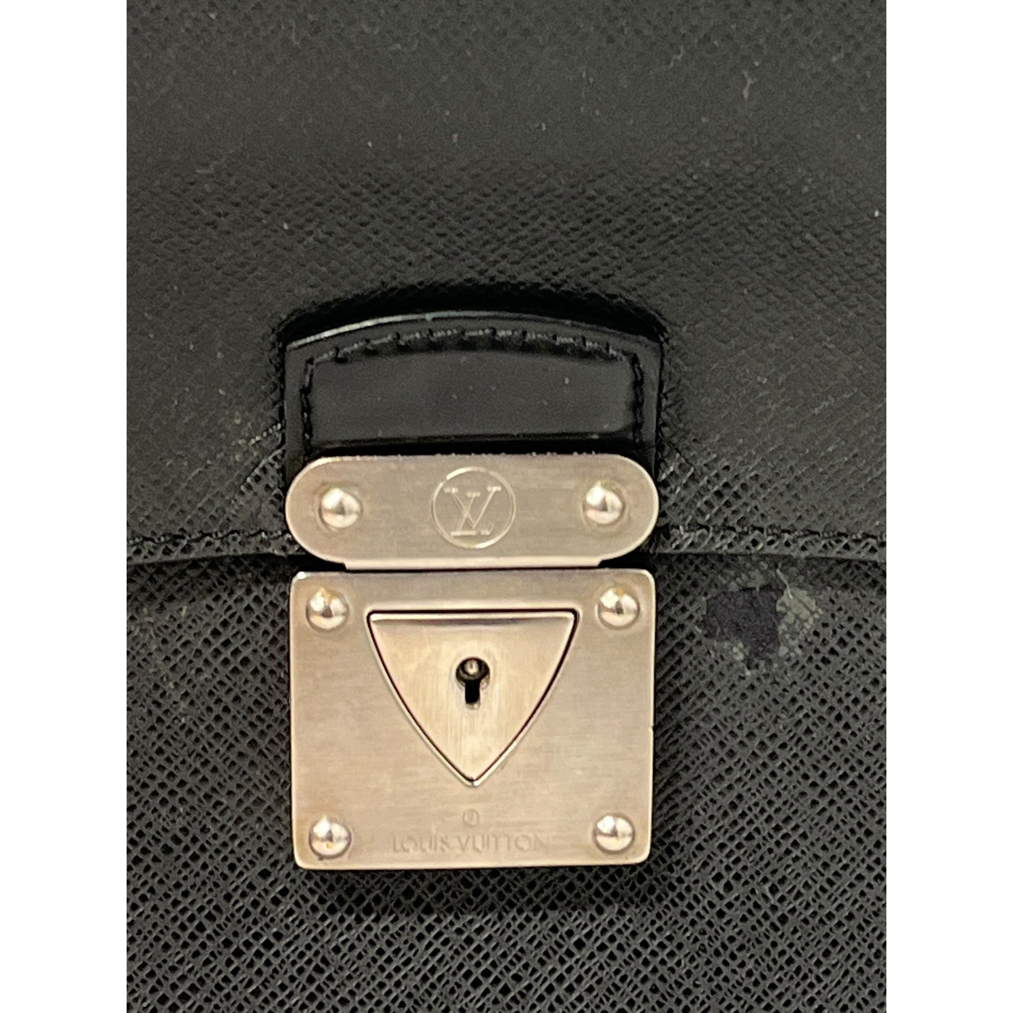 LOUIS VUITTON/Briefcase/Leather/BLK/robusto brief view 3
