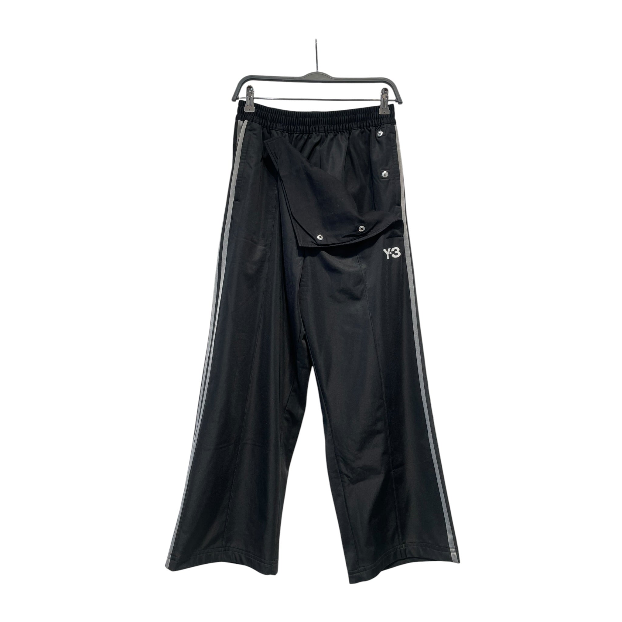 Y-3/Pants/S/Polyester/BLK/FRONT FLAP GREY STIPE view 1
