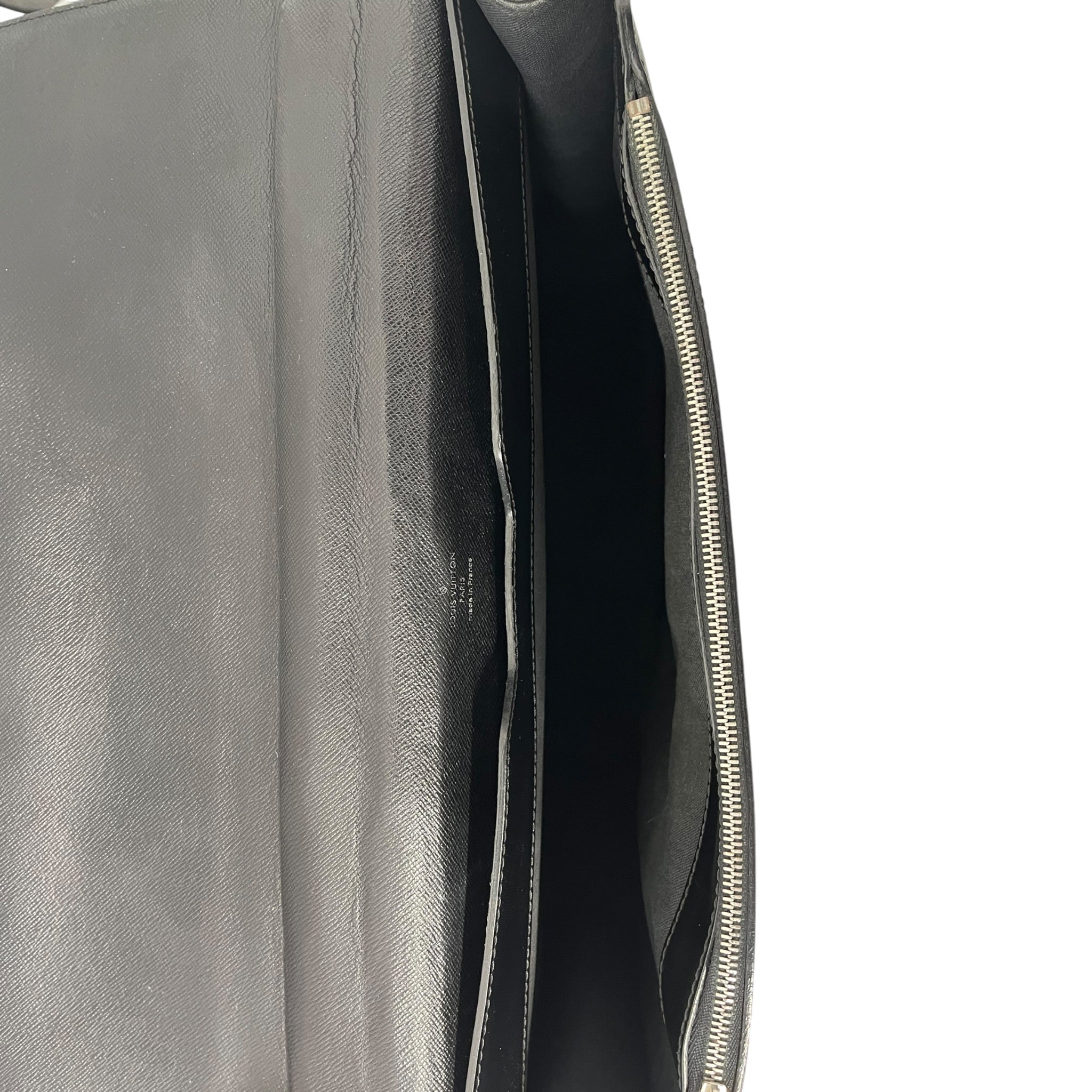 LOUIS VUITTON/Briefcase/Leather/BLK/robusto brief view 4
