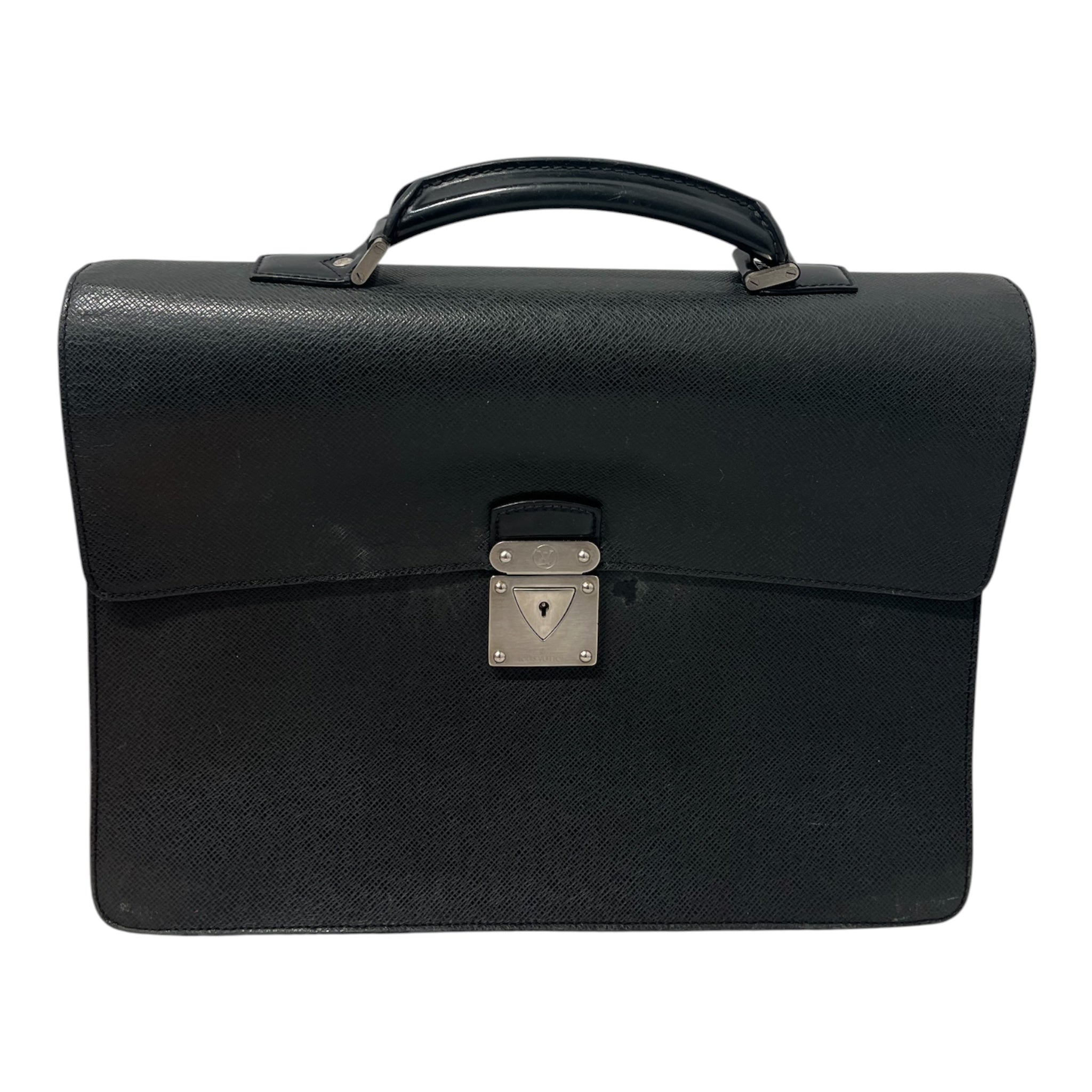LOUIS VUITTON/Briefcase/Leather/BLK/robusto brief view 1