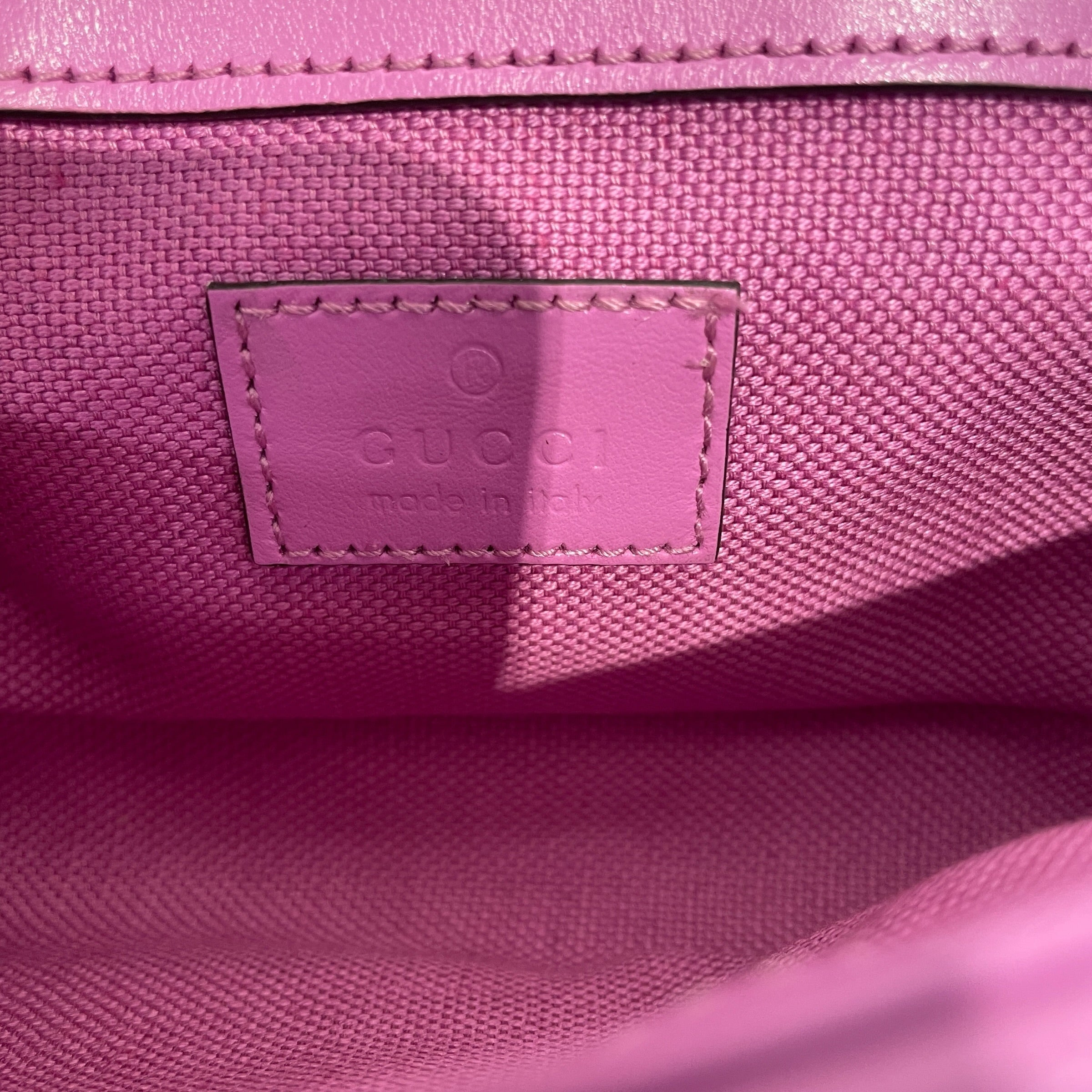 GUCCI/Cross Body Bag/Monogram/Cotton/PNK/GG MARMOT SUPER MINI view 3