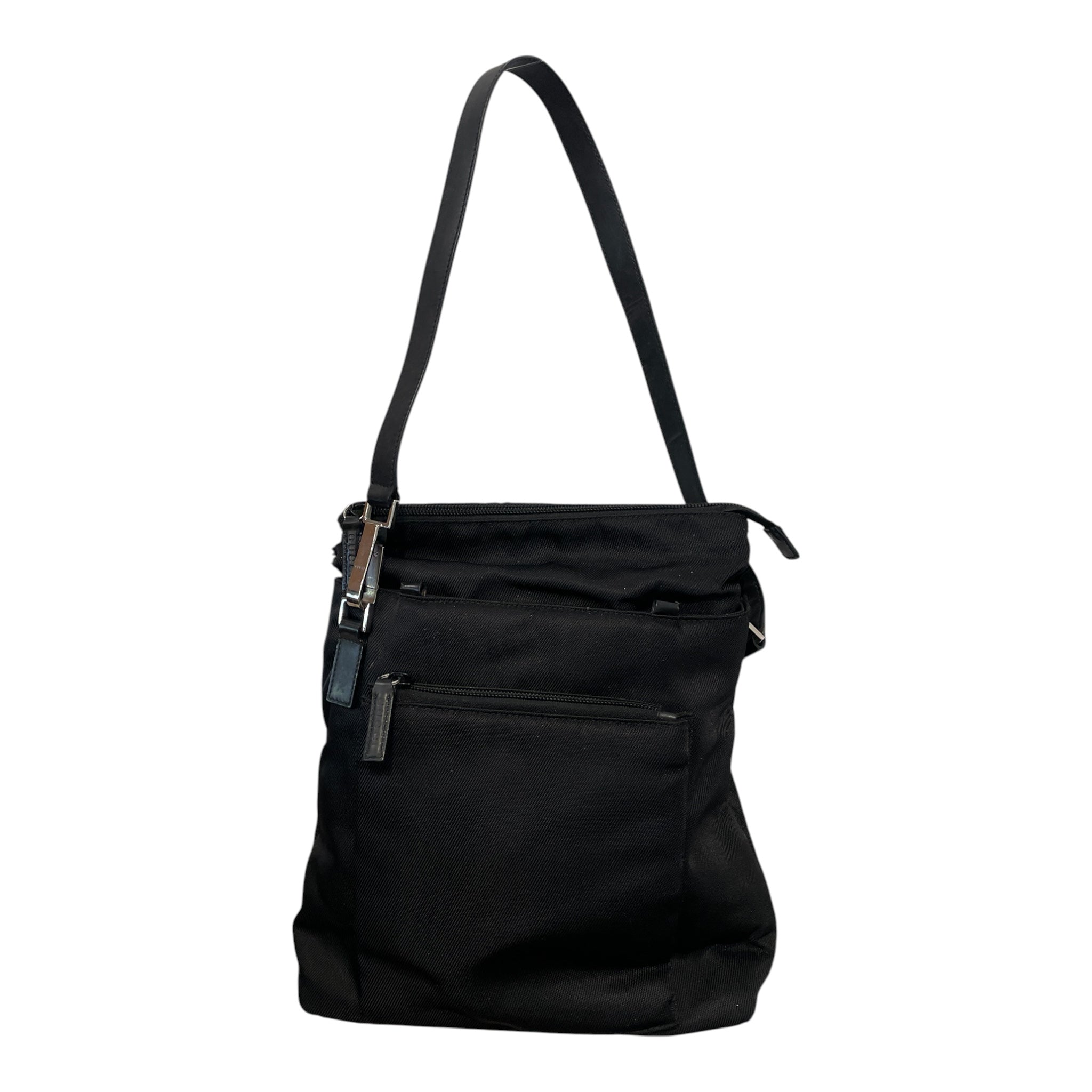 GUCCI/Cross Body Bag/Nylon/BLK/FRONT POCKET NYLON view 1