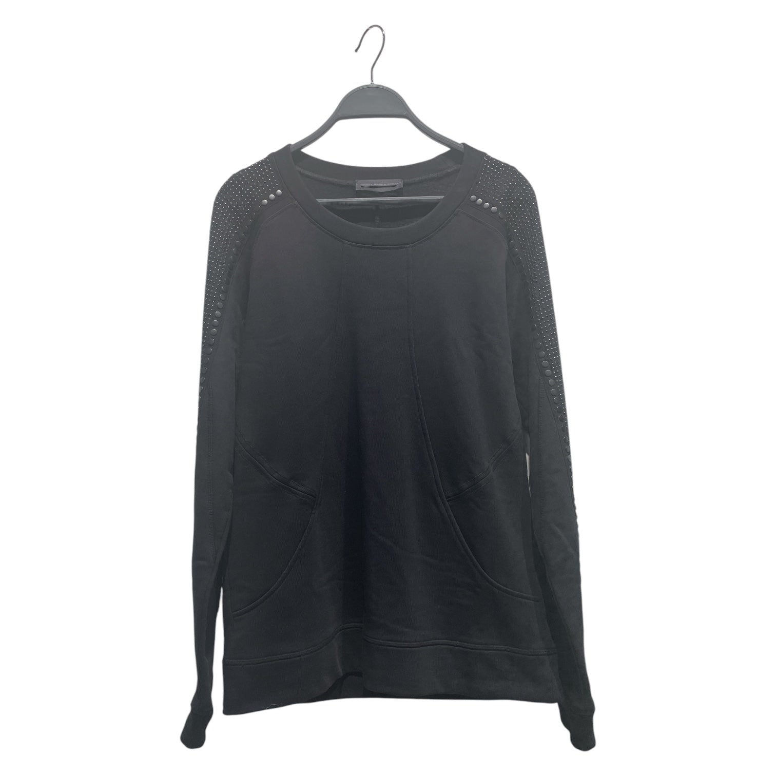 DIESEL BLACKGOLD/Sweatshirt/XS/Cotton/BLK/Black studs shoulders view 1