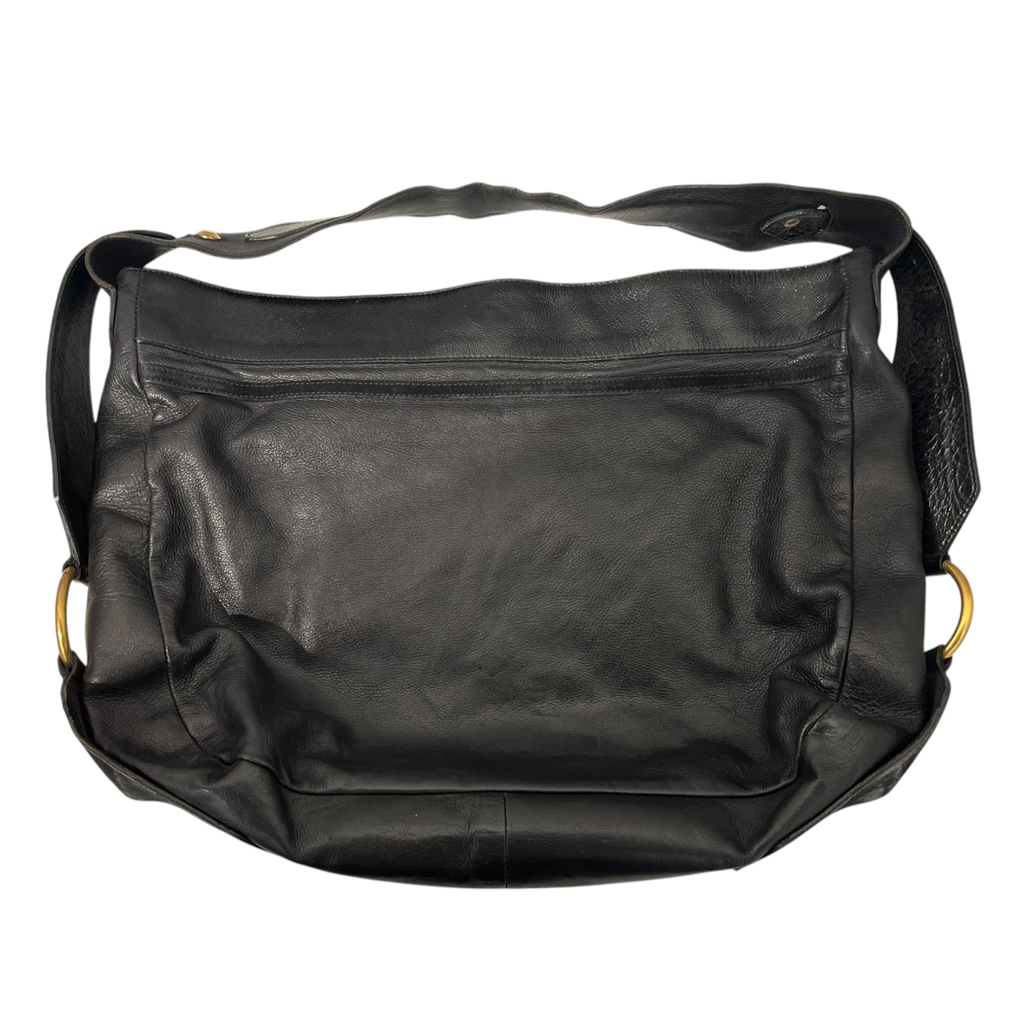 YVES SAINT LAURENT/Bag/Leather/BLK/GOLD SIDE RINGS LEATHER LACE view 2