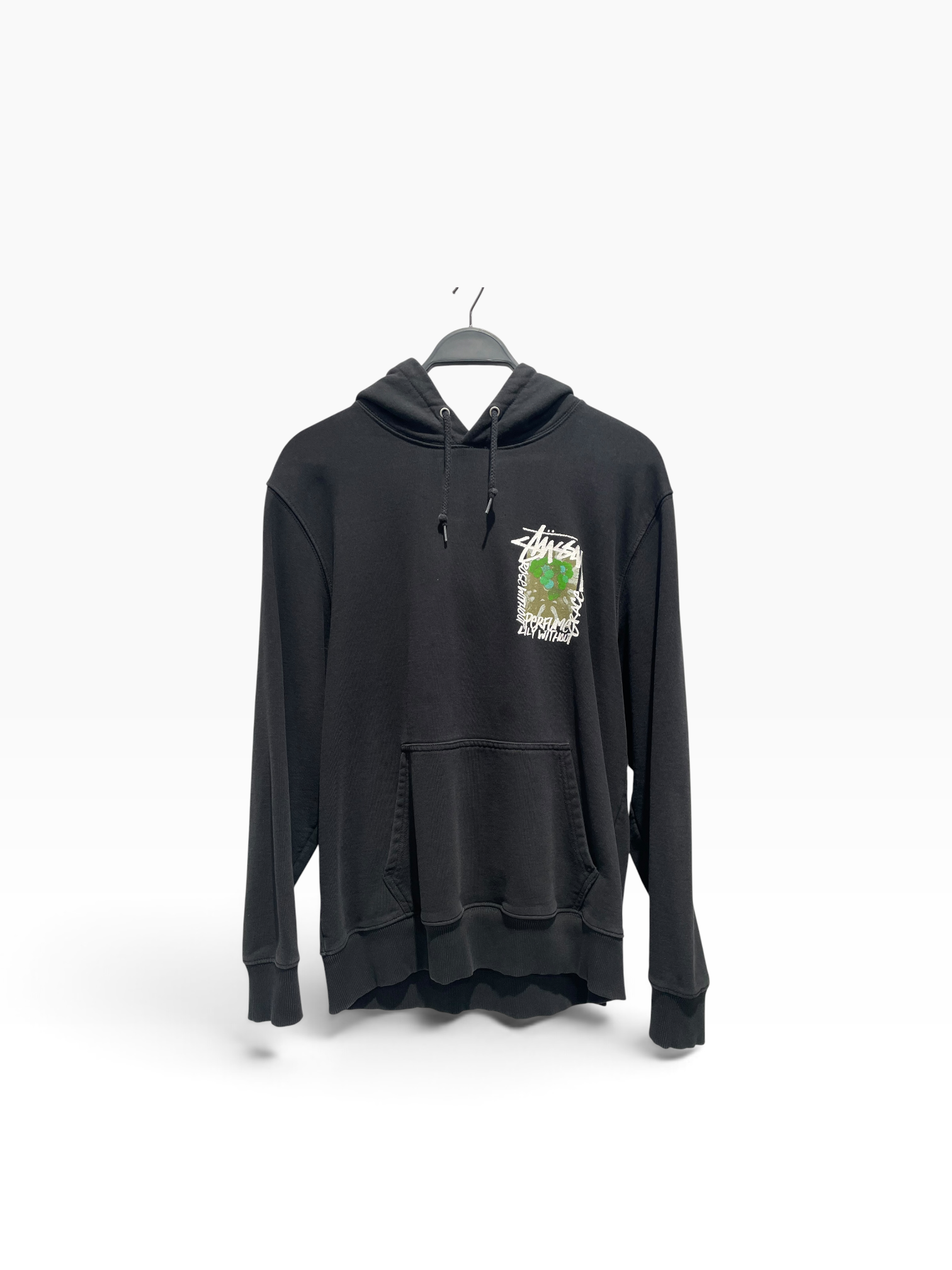 STUSSY/Hoodie/M/Graphic/Cotton/BLK/SS21 Camellias Pullover view 1