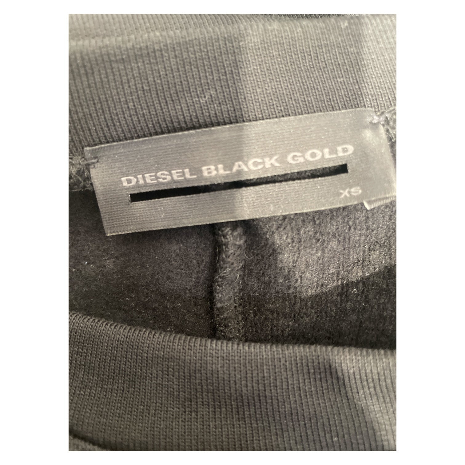 DIESEL BLACKGOLD/Sweatshirt/XS/Cotton/BLK/Black studs shoulders view 3
