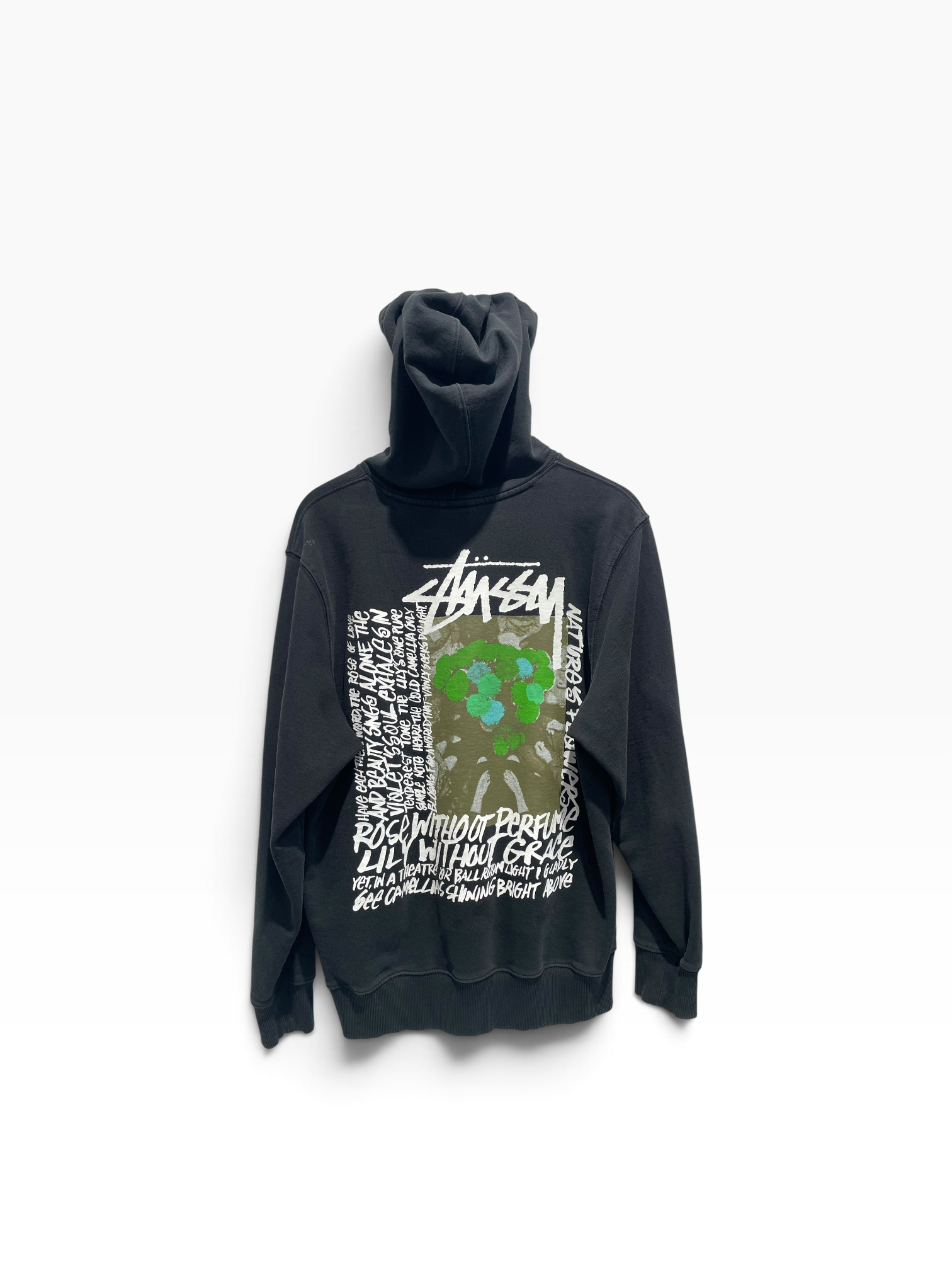 STUSSY/Hoodie/M/Graphic/Cotton/BLK/SS21 Camellias Pullover view 2