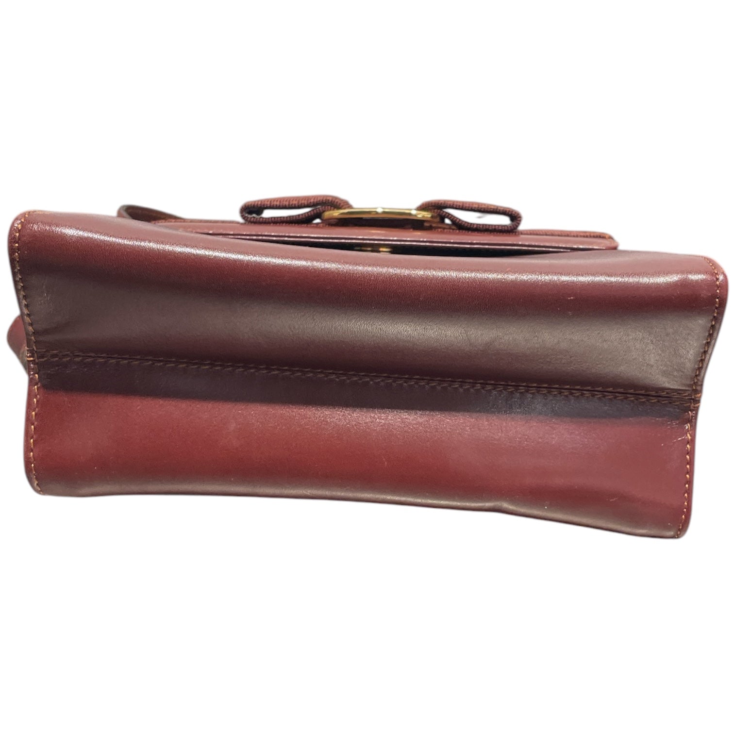 Salvatore Ferragamo/Hand Bag/Leather/BRW/Gold buckle view 3