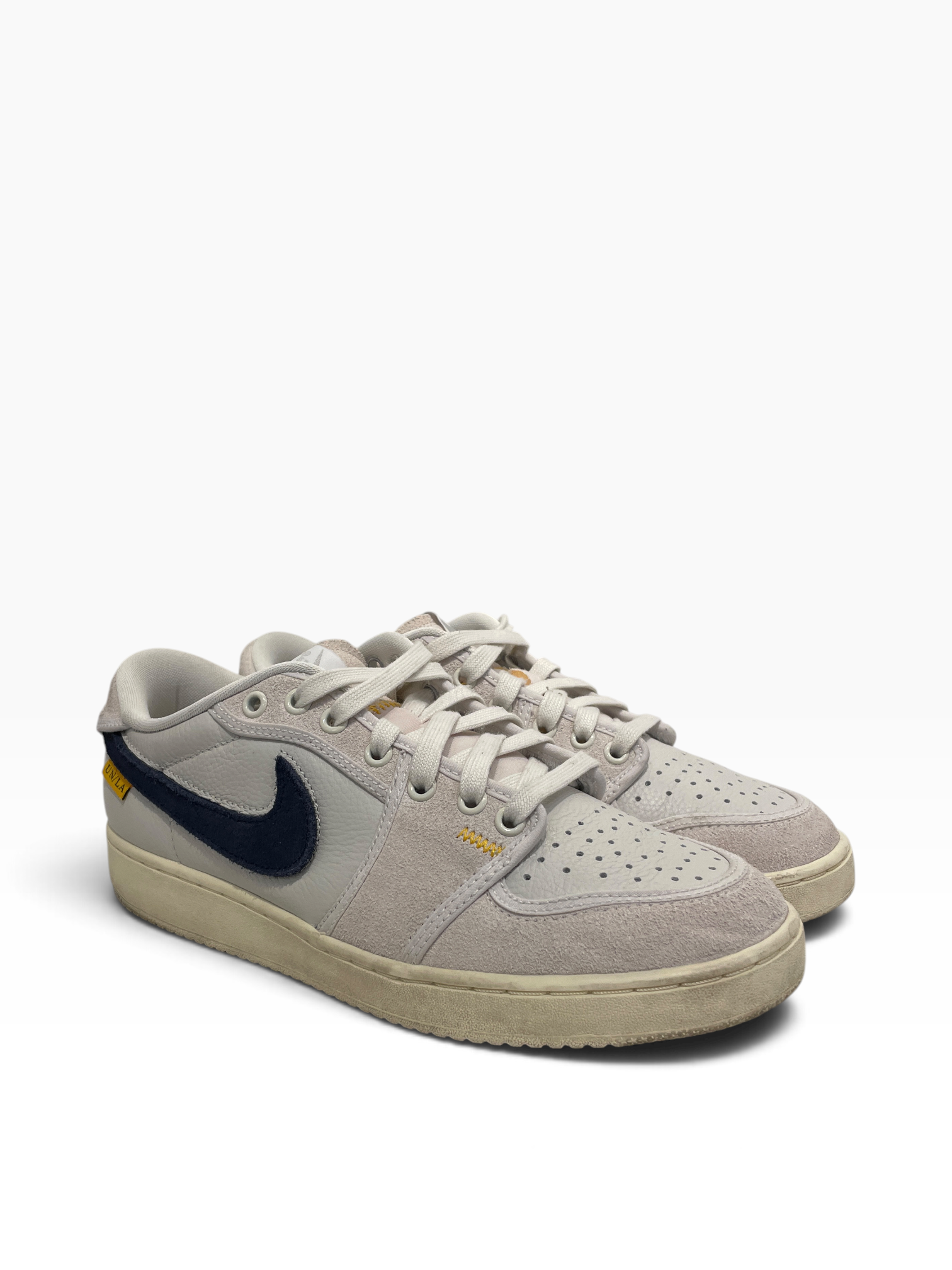 NIKE/UNION/Low-Sneakers/US 9/Cotton/WHT/ajko low view 1