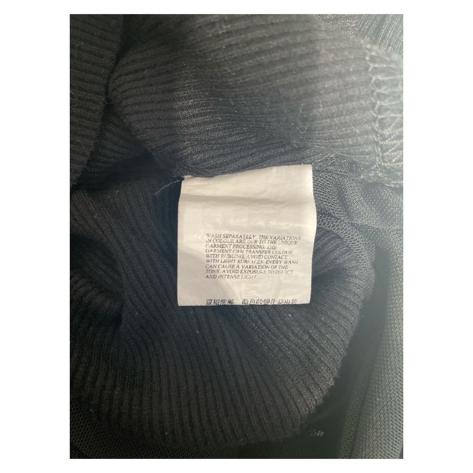 CYNR/LS Blouse/S/Cotton/BLK/MESH DOUBLE LAYER view 4