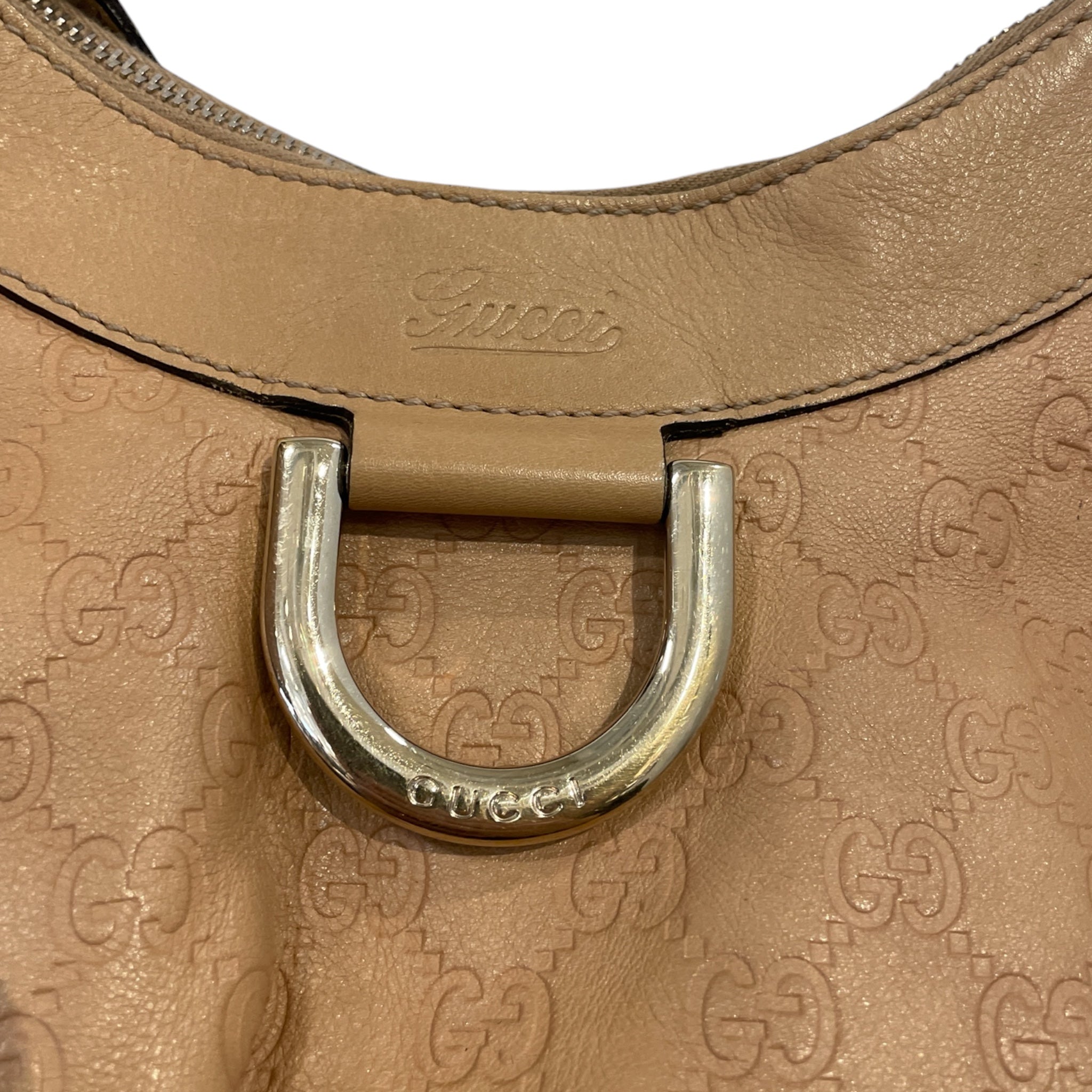 GUCCI/Bag/Monogram/Leather/BEG/GUCCISSIMA ABBEY D RING view 3