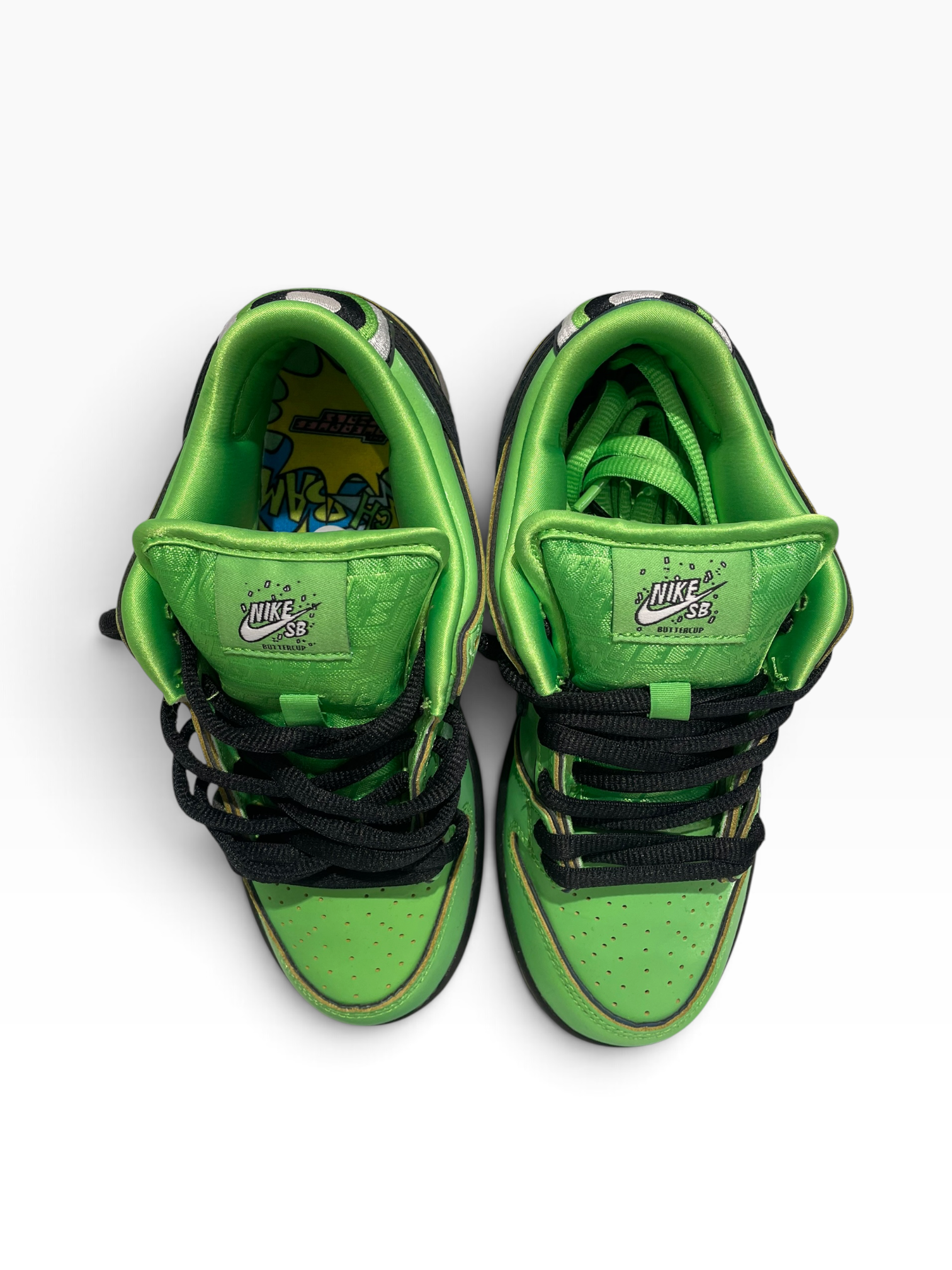 NIKE/Low-Sneakers/US 5.5/Polyester/GRN/SB dunk powerpuff girls view 3