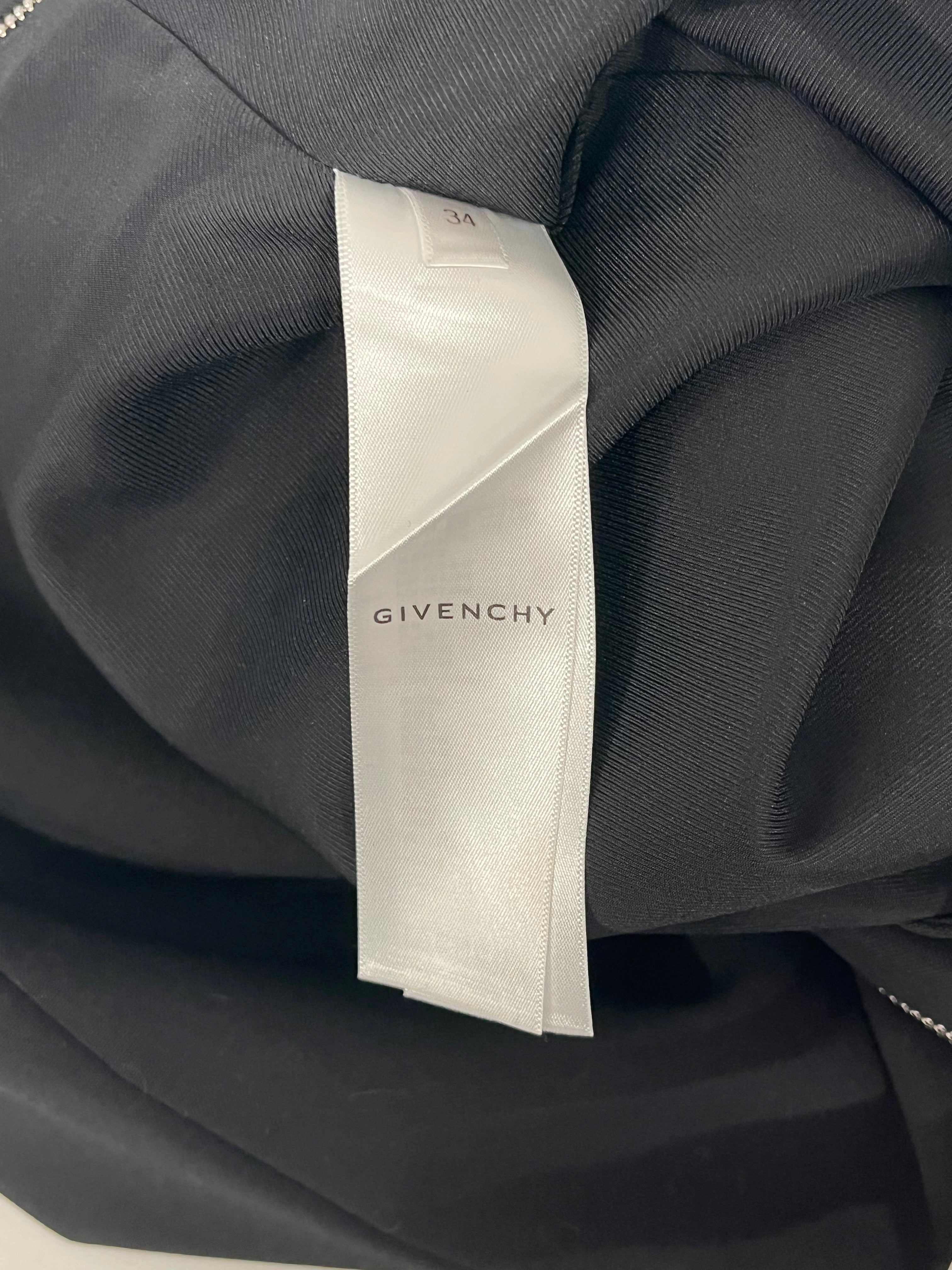GIVENCHY/Skirt/34/Cotton/BLK/back zip view 4