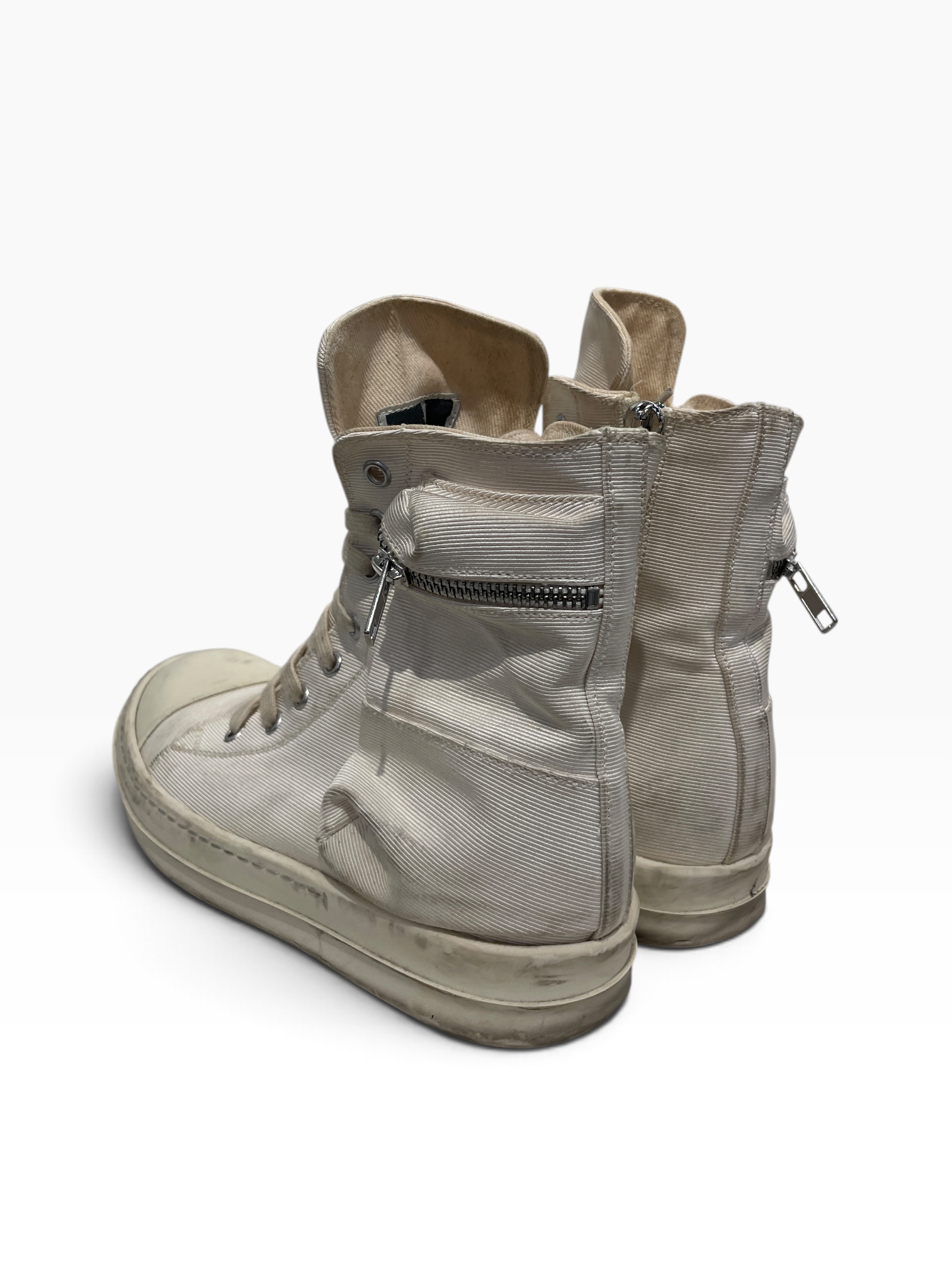 Rick Owens/Hi-Sneakers/EU 38/Cotton/BLK/JUMBO LACE RAMONES view 2