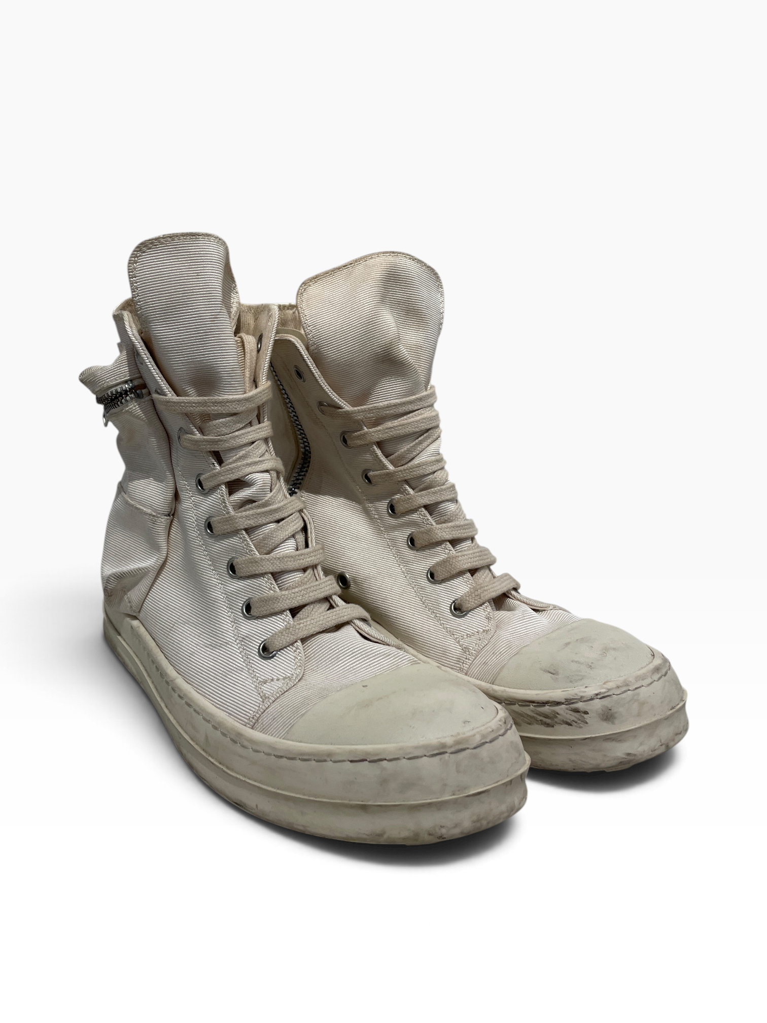 Rick Owens/Hi-Sneakers/EU 38/Cotton/BLK/JUMBO LACE RAMONES view 1