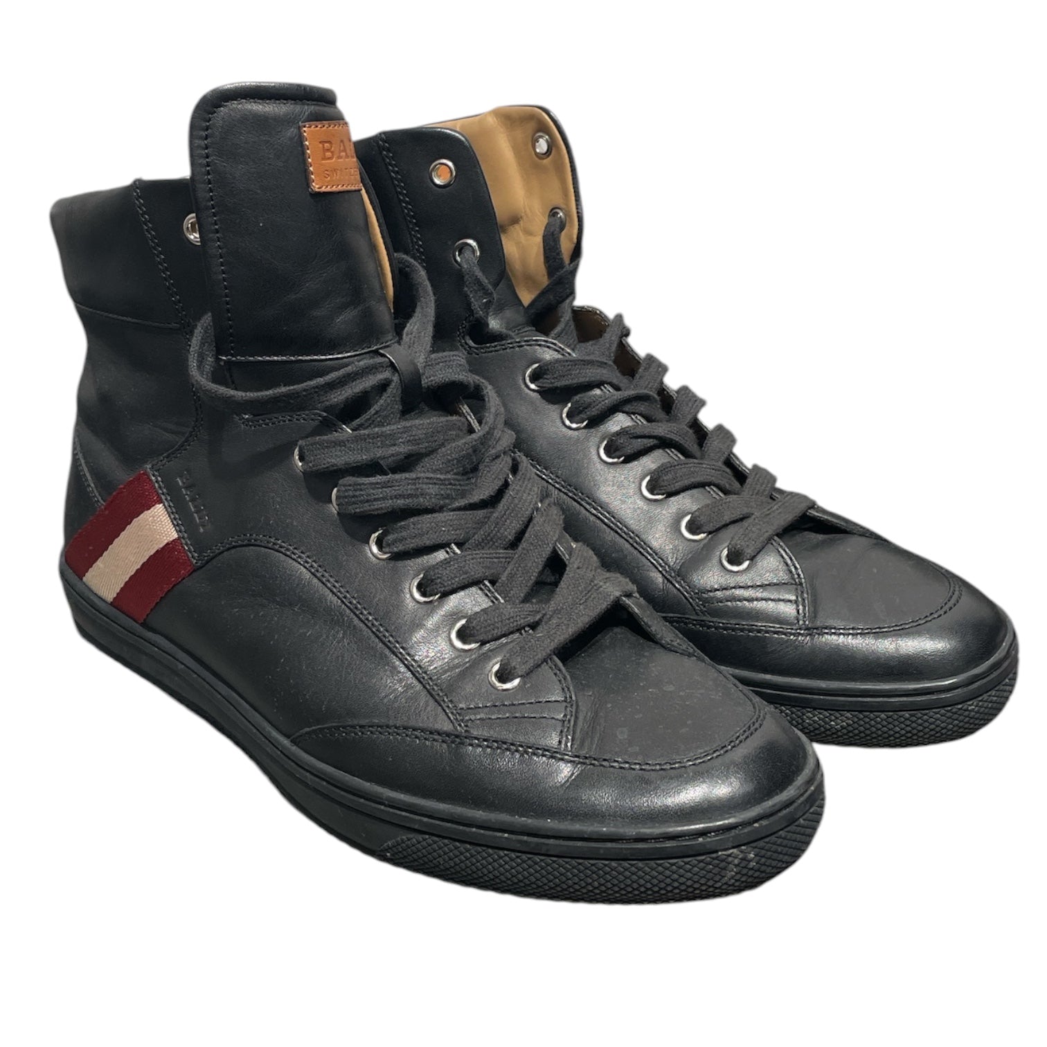 BALLY/Hi-Sneakers/US 10.5/Leather/BLK/Black Oldani High Tops view 1