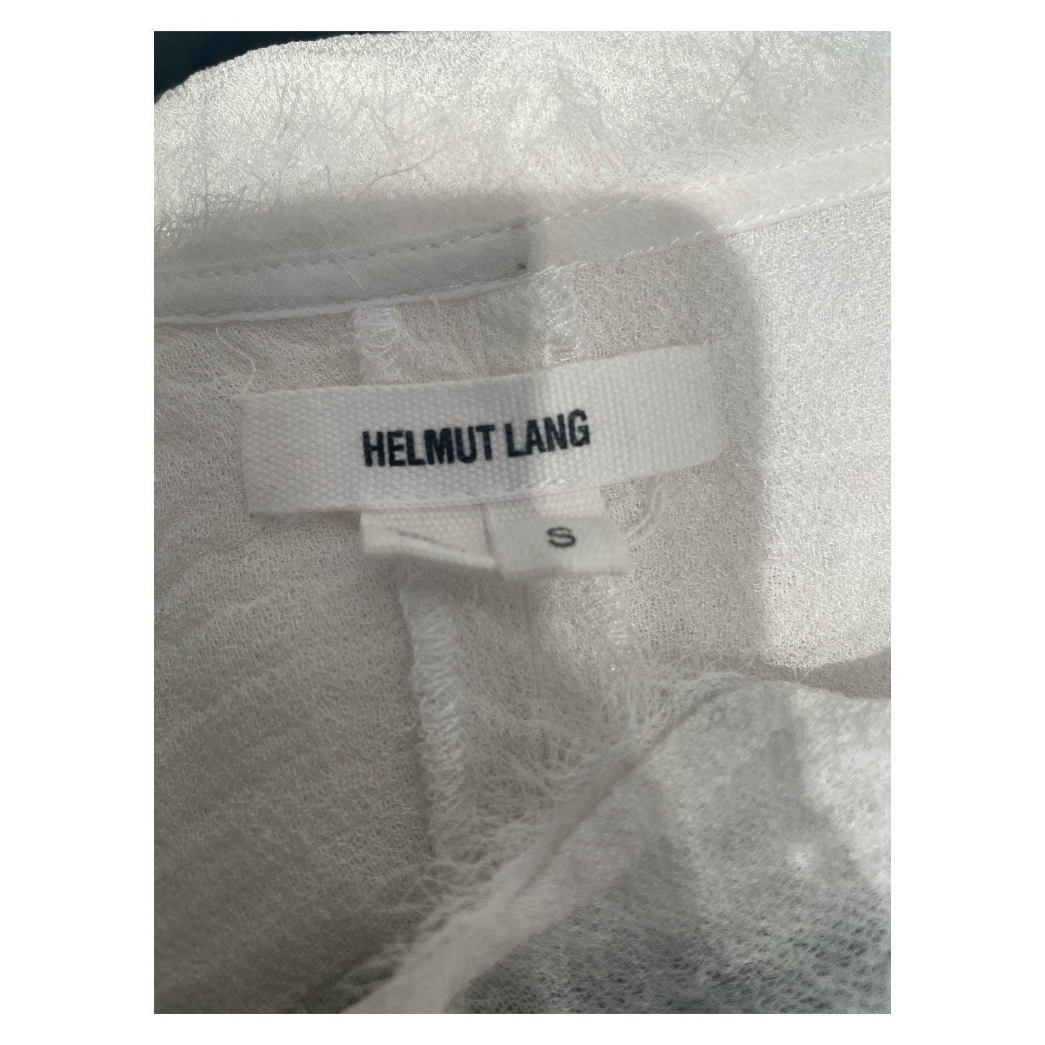 Helmut Lang/Camisole/S/Cotton/WHT/Linen Assymmetrical Shirt view 3