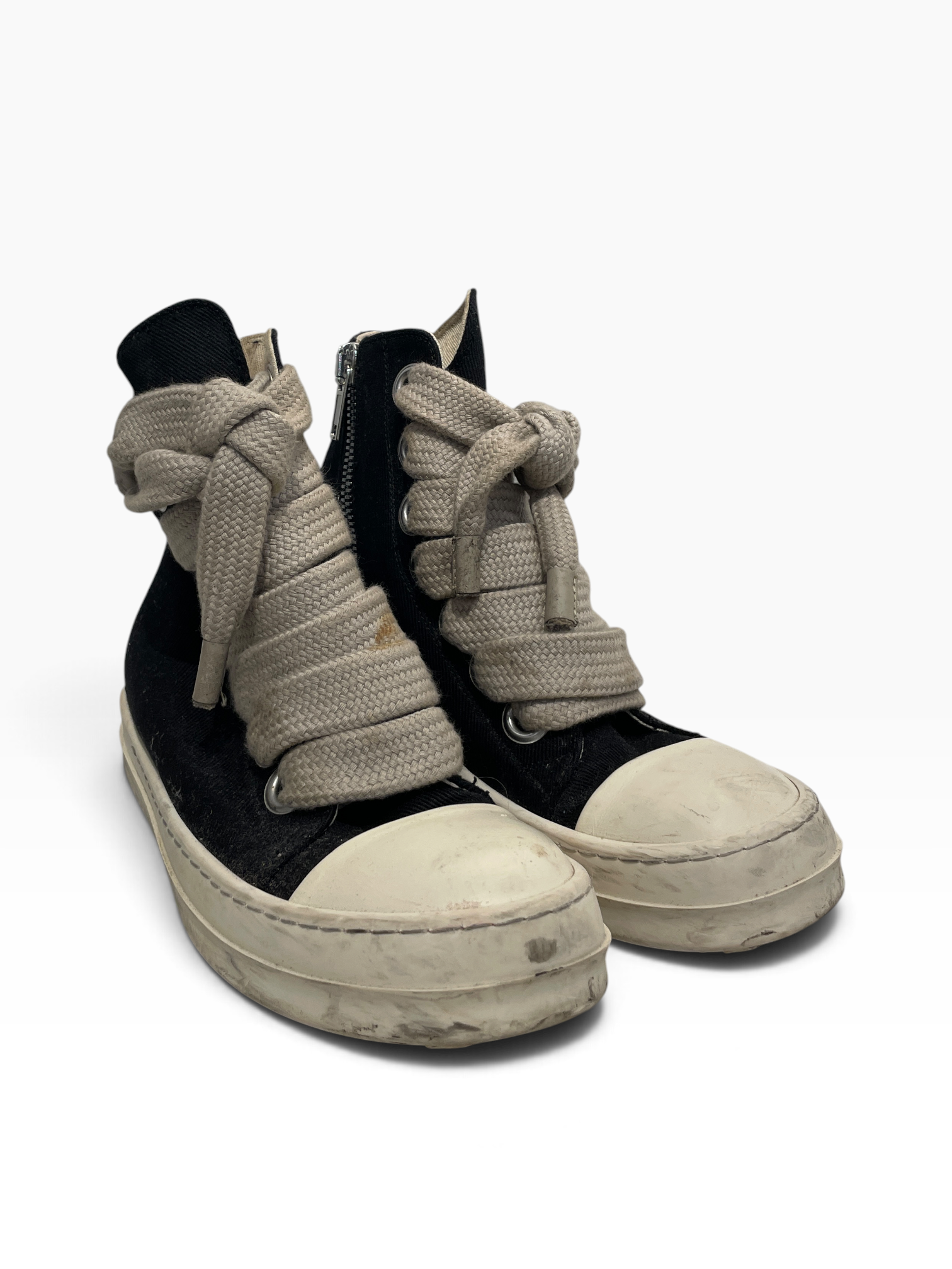 RICK OWENS DRKSHDW/Hi-Sneakers/EU 38/Cotton/CRM/POCKET RAMONES view 1