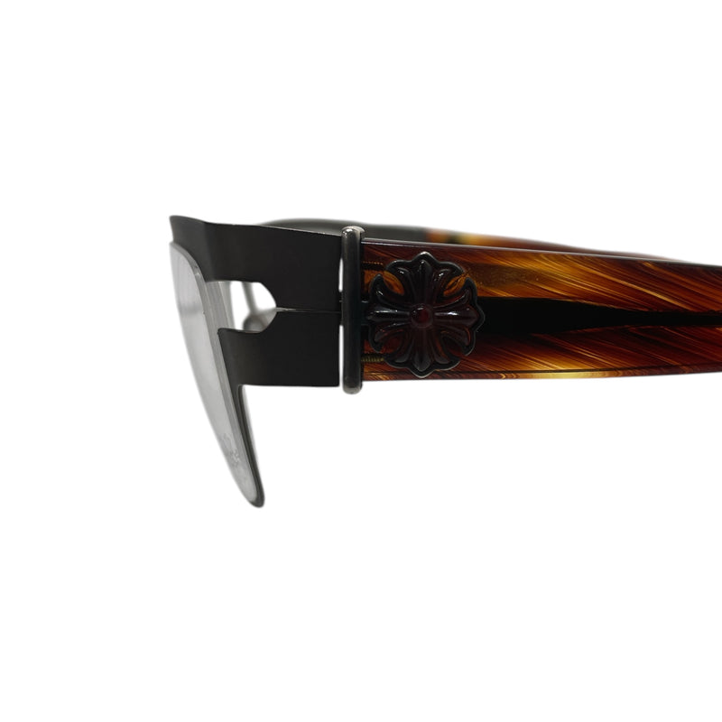 CHROME HEARTS/Glasses/Animal Pattern/Tortoiseshell Pattern/BRW/
