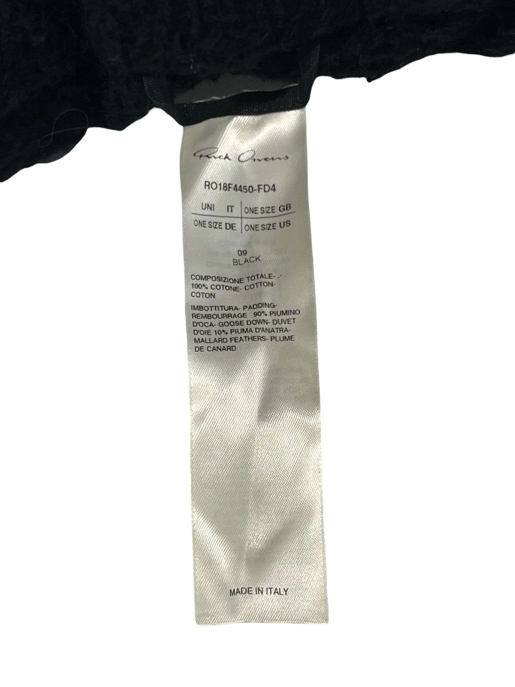 Rick Owens/Scarf/Cotton/BLK/SS18 SISYPHUS view 3
