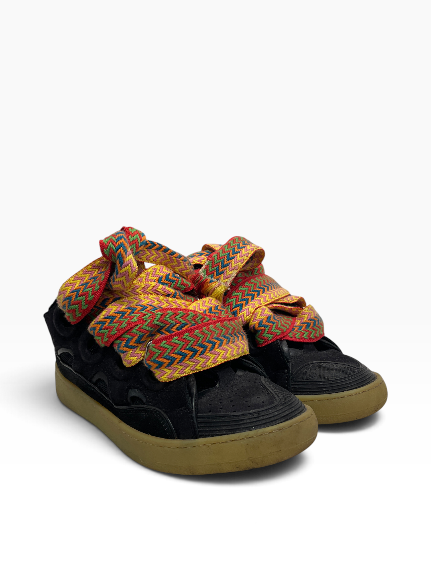 LANVIN/Low-Sneakers/EU 38/Suede/BLK/CURB SNEAKERS view 1