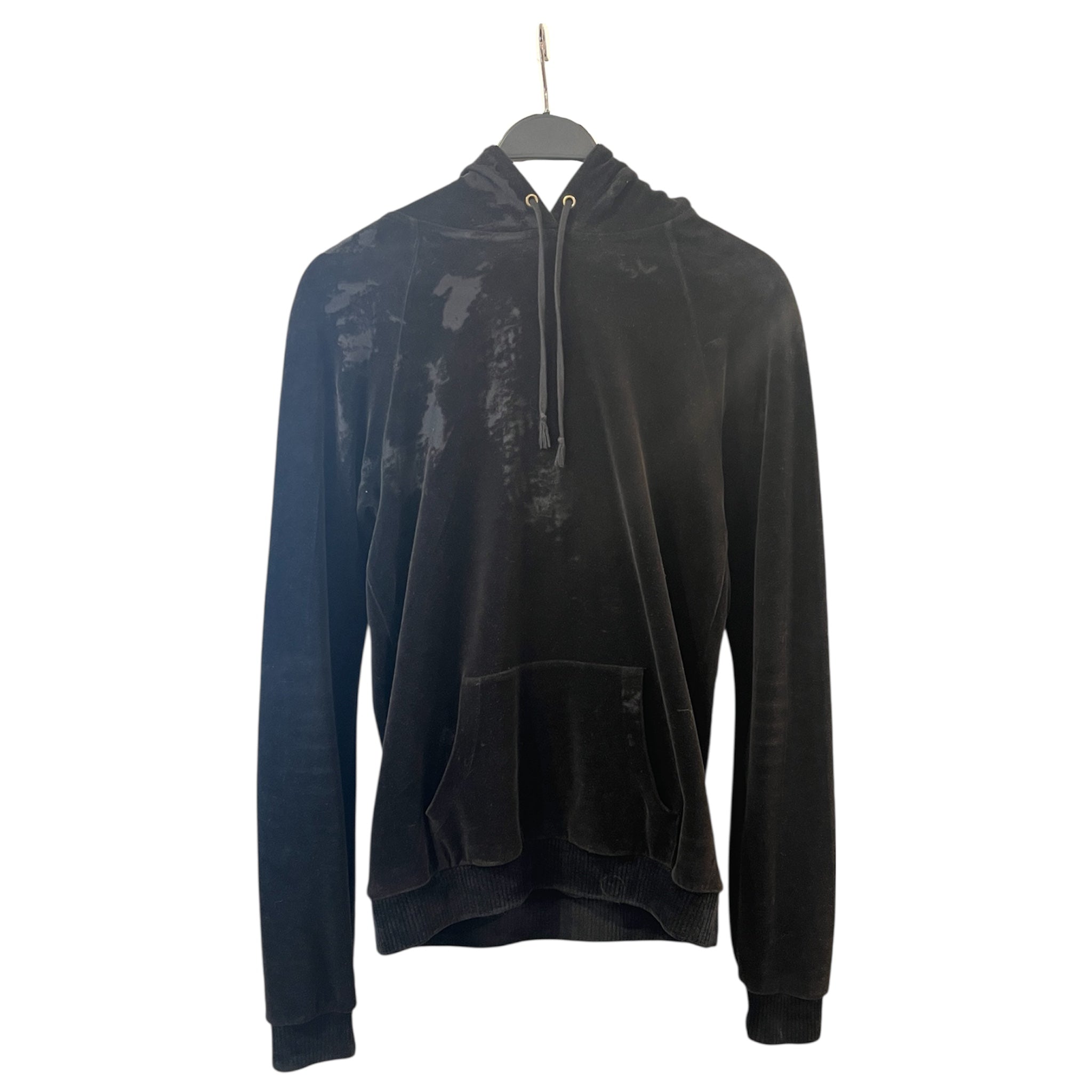 SAINT LAURENT/Hoodie/S/Velour/BLK/ view 1