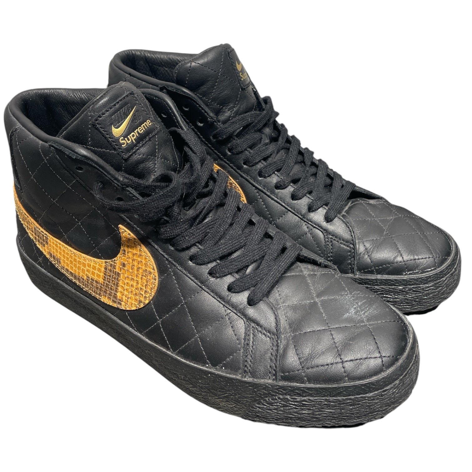 NIKE/Supreme/ZOOM BLAZER MID QS/Hi-Sneakers/US 10/Leather/BLK/DV5078-001 view 1