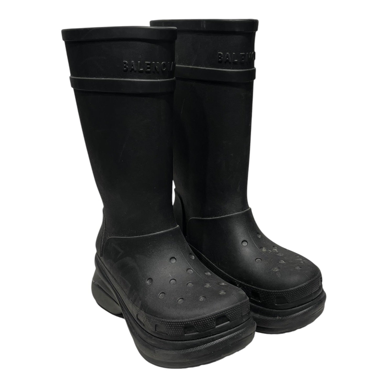 BALENCIAGA/Boots/EU 41/BLK/Croc Boot view 1