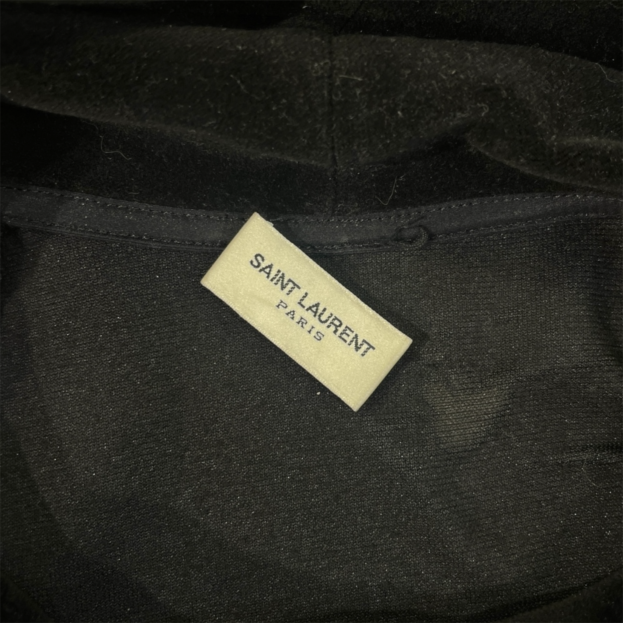 SAINT LAURENT/Hoodie/S/Velour/BLK/ view 3