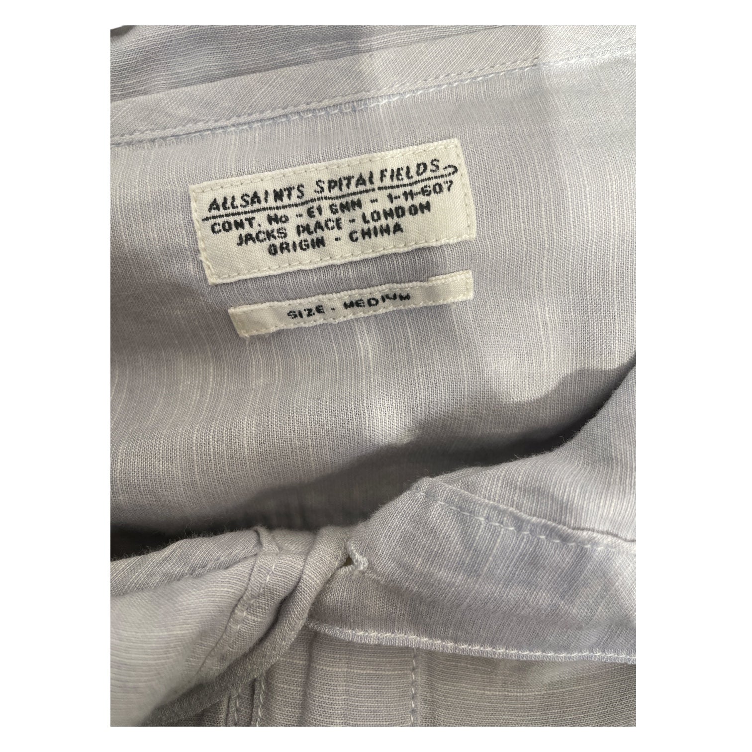 ALLSAINTS SPITALFIELDS/Shirt/Cotton/BLU/ view 3