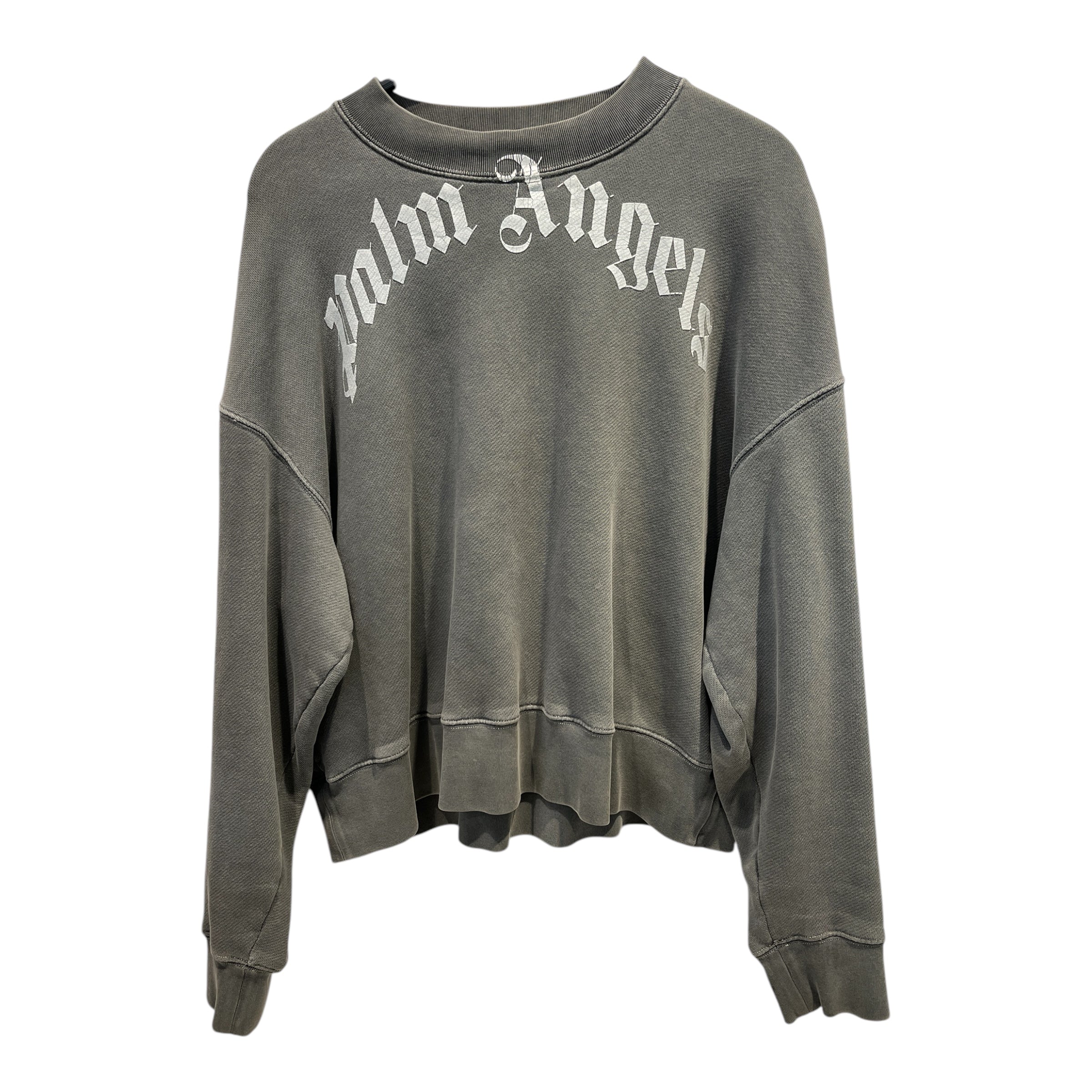 Palm Angels/Sweatshirt/XS/Cotton/GRY/PALM ANGELS ON CHEST view 1